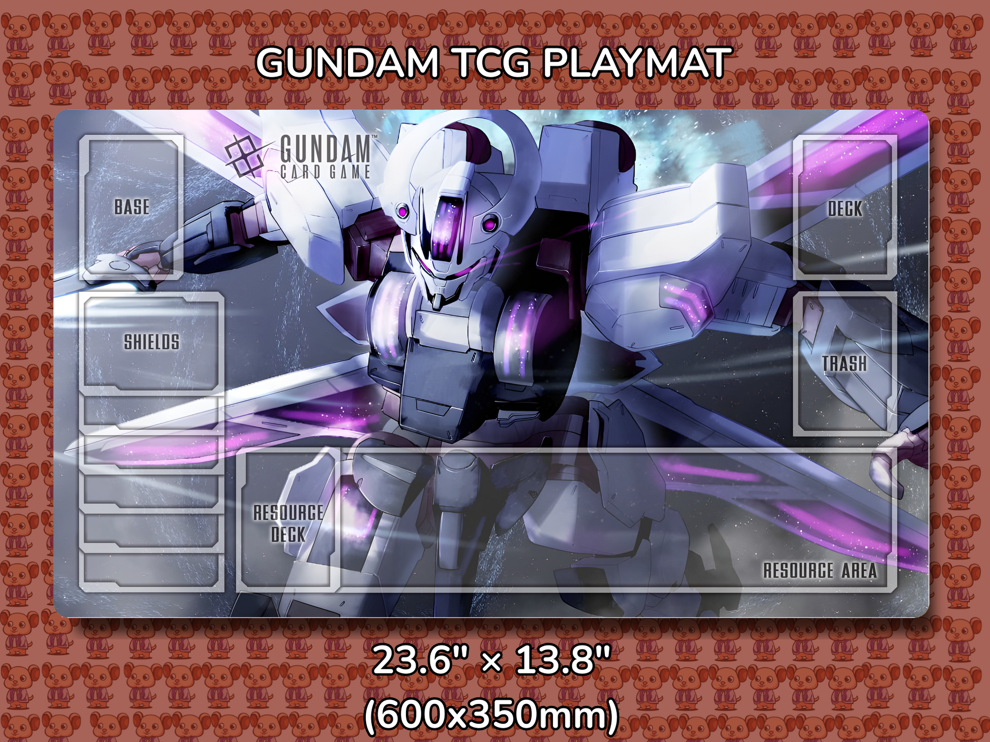 Schwarzette Gundam TCG Playmat Mockup