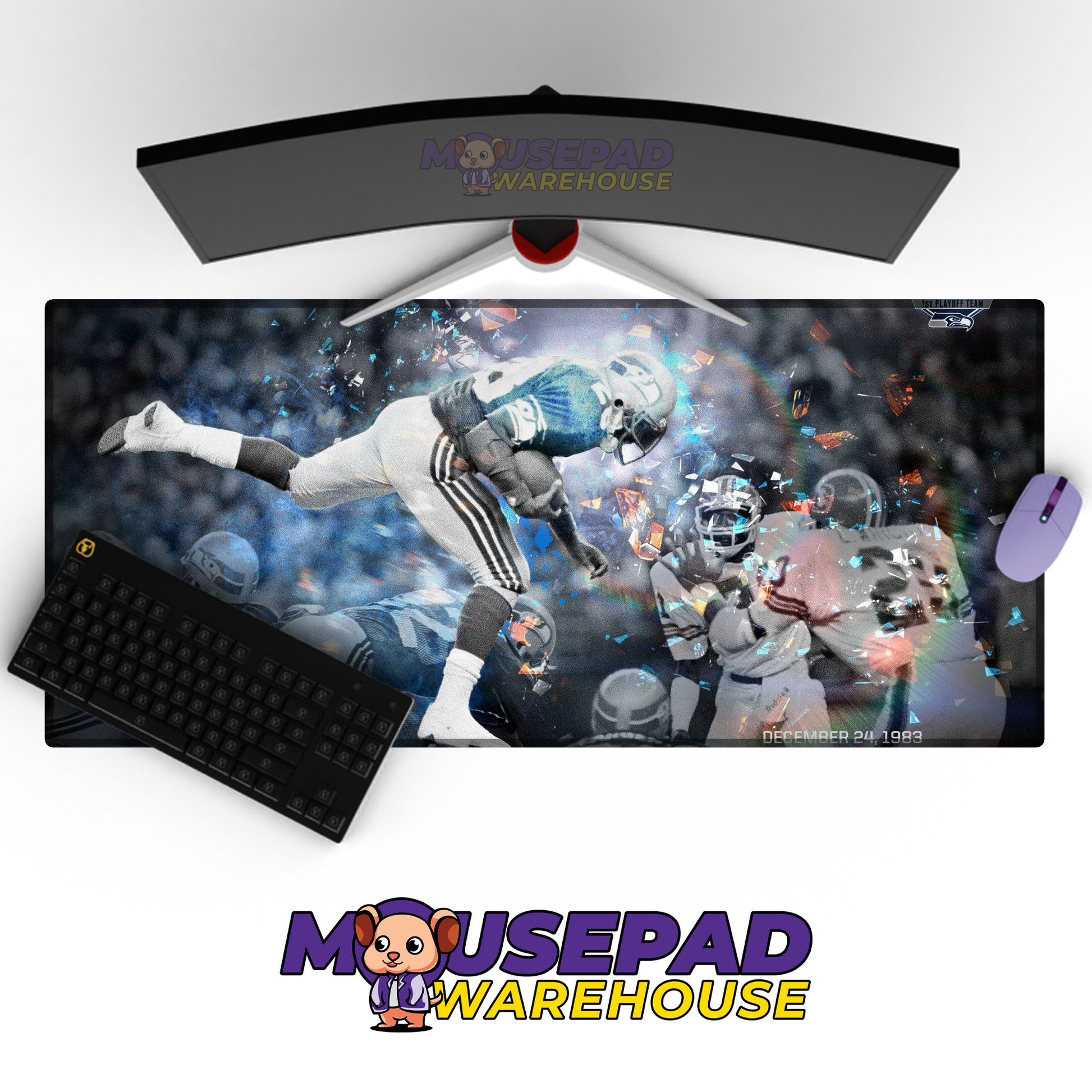 Seattle Seahawks V12 Mousepad Deskmat Mockup