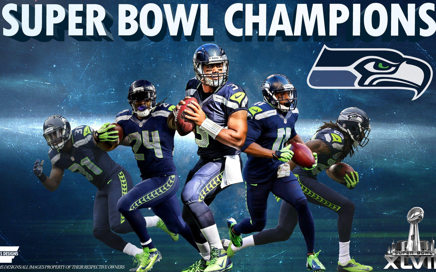 Seattle Seahawks V13 Mousepad Deskmat