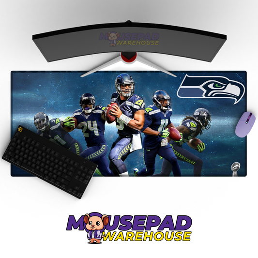 Seattle Seahawks V13 Mousepad Deskmat Mockup