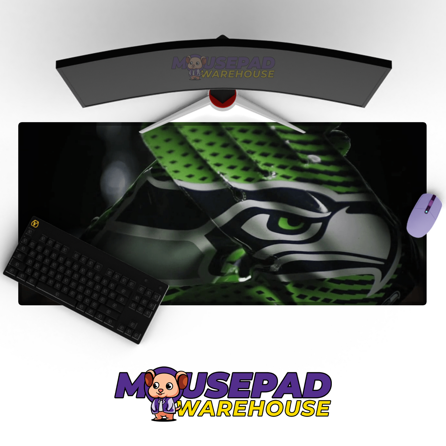 Seattle Seahawks V19 Mousepad Deskmat Mockup