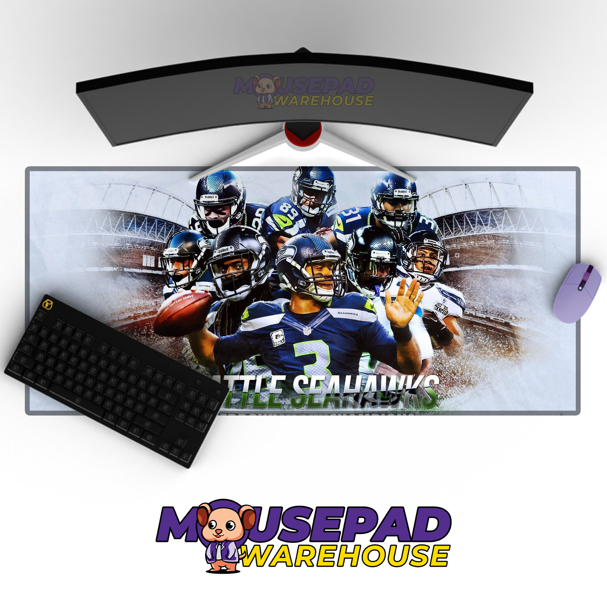 Seattle Seahawks V29 Mousepad Deskmat Mockup