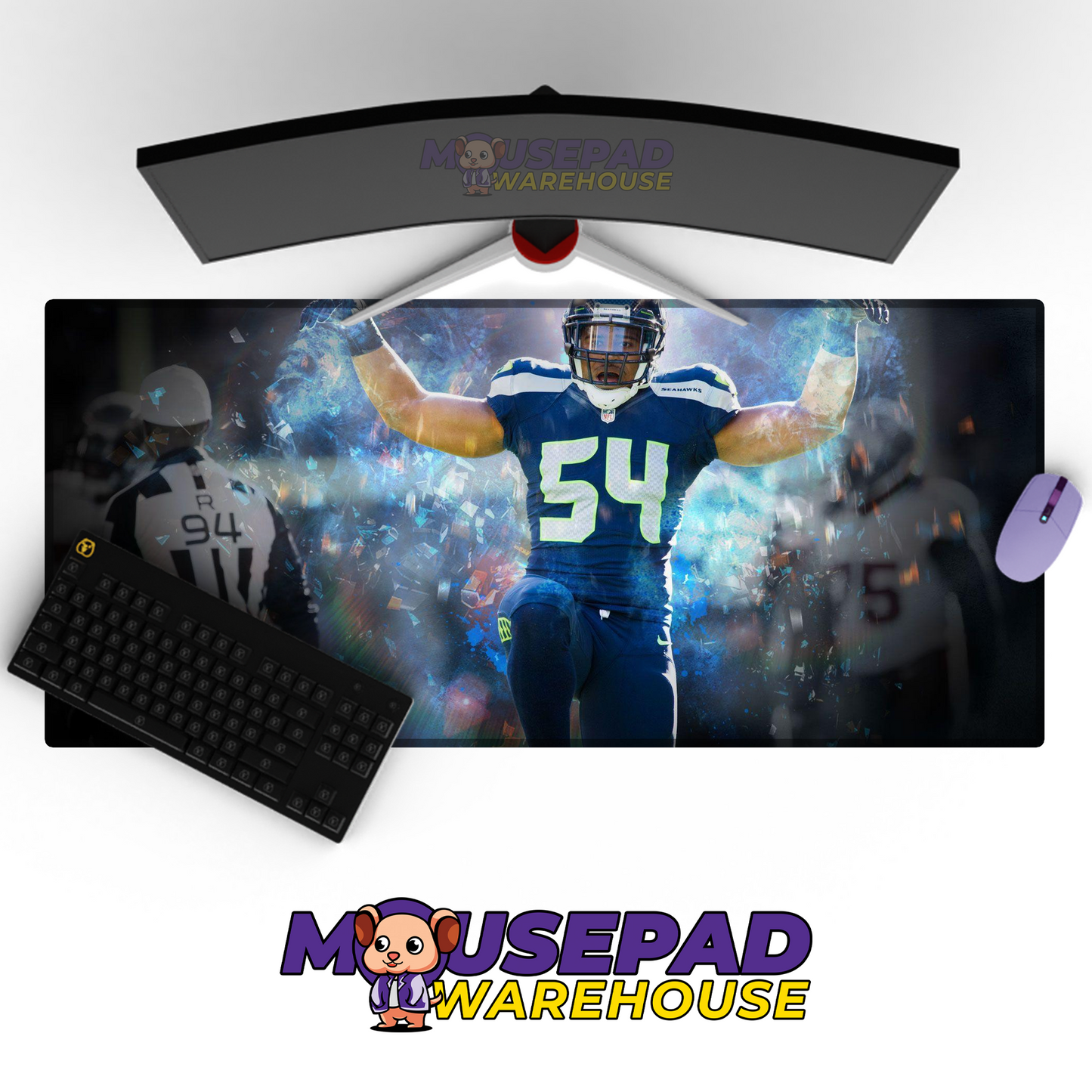 Seattle Seahawks V30 Mousepad Deskmat Mockup
