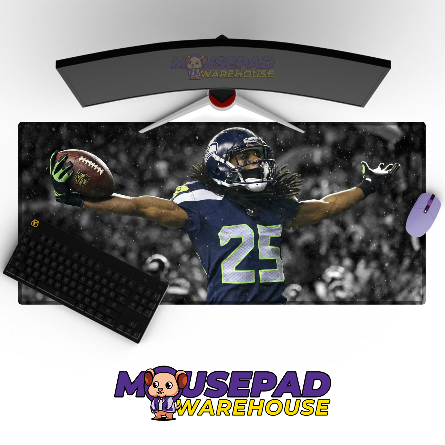Seattle Seahawks V31 Mousepad Deskmat Mockup