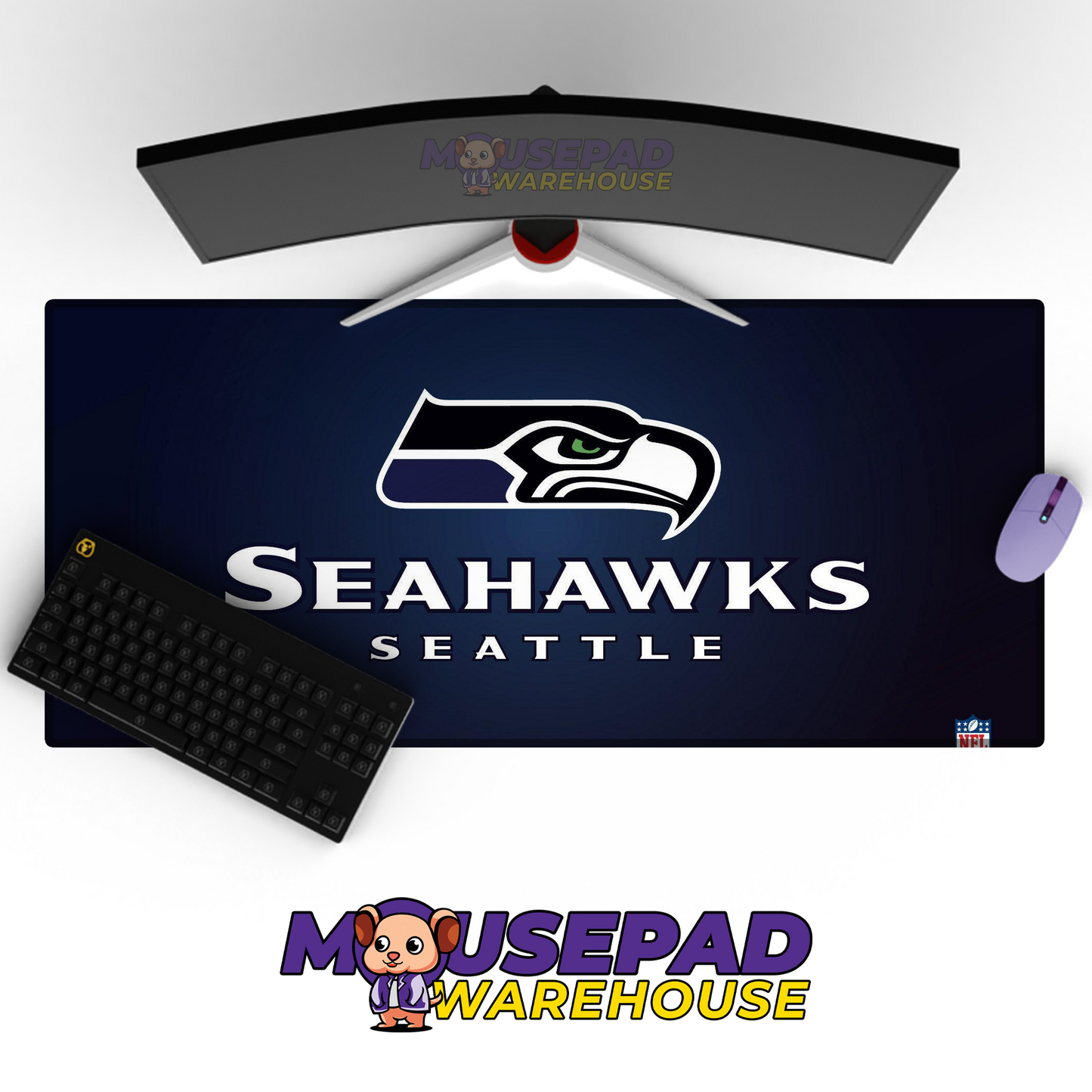 Seattle Seahawks V37 Mousepad Deskmat Mockup