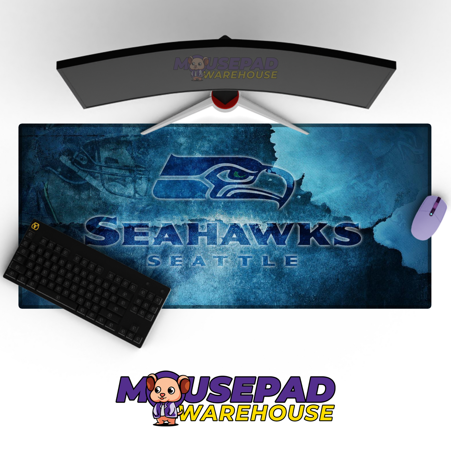 Seattle Seahawks V8 Mousepad Deskmat Mockup