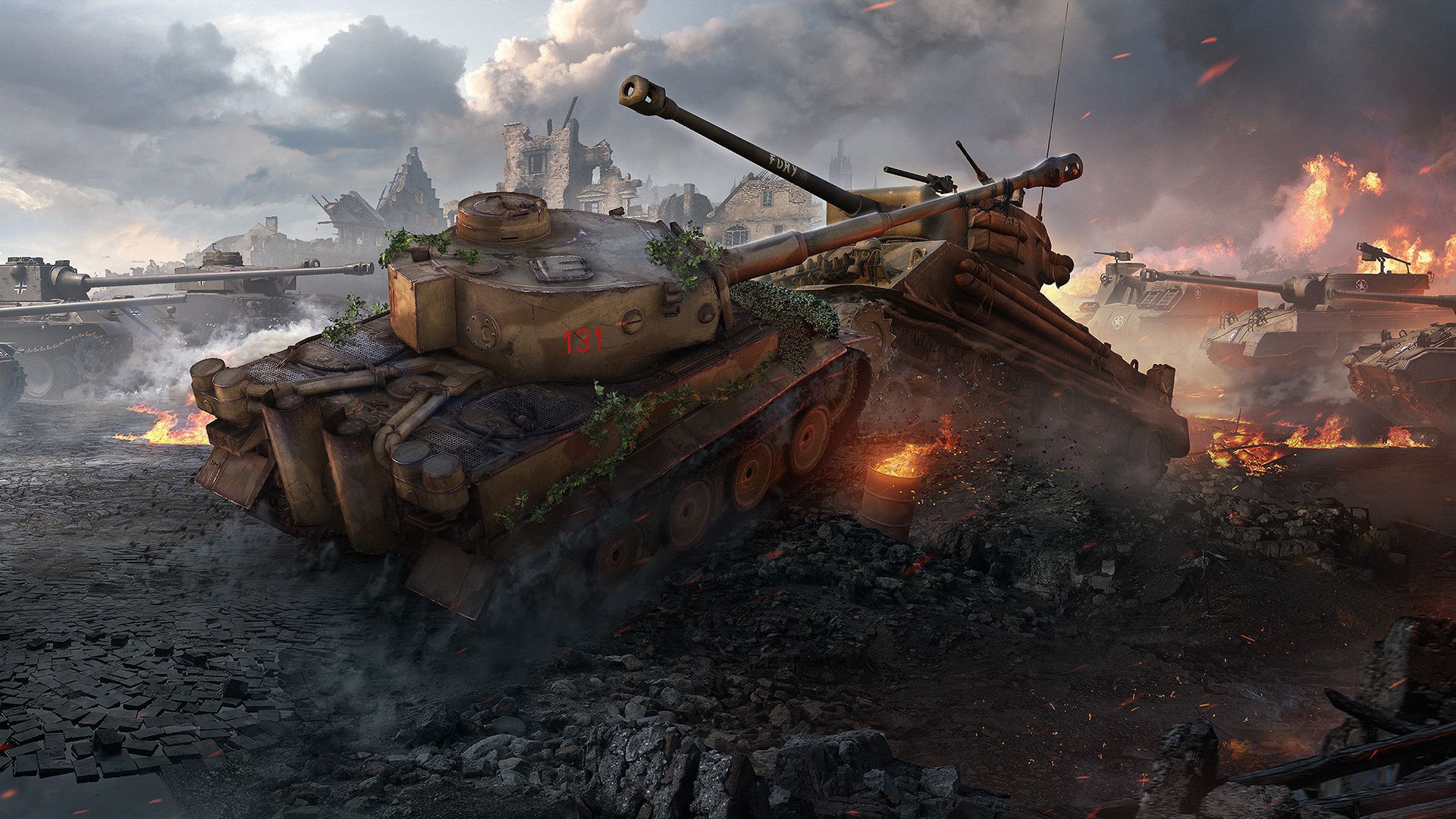 Sherman Tank WWII V11 Mousepad Deskmat