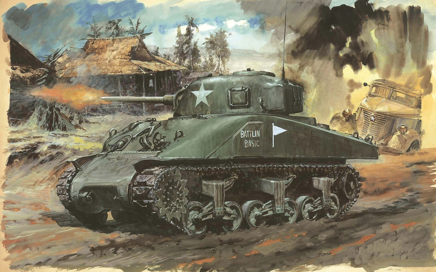 Sherman Tank WWII V12 Mousepad Deskmat