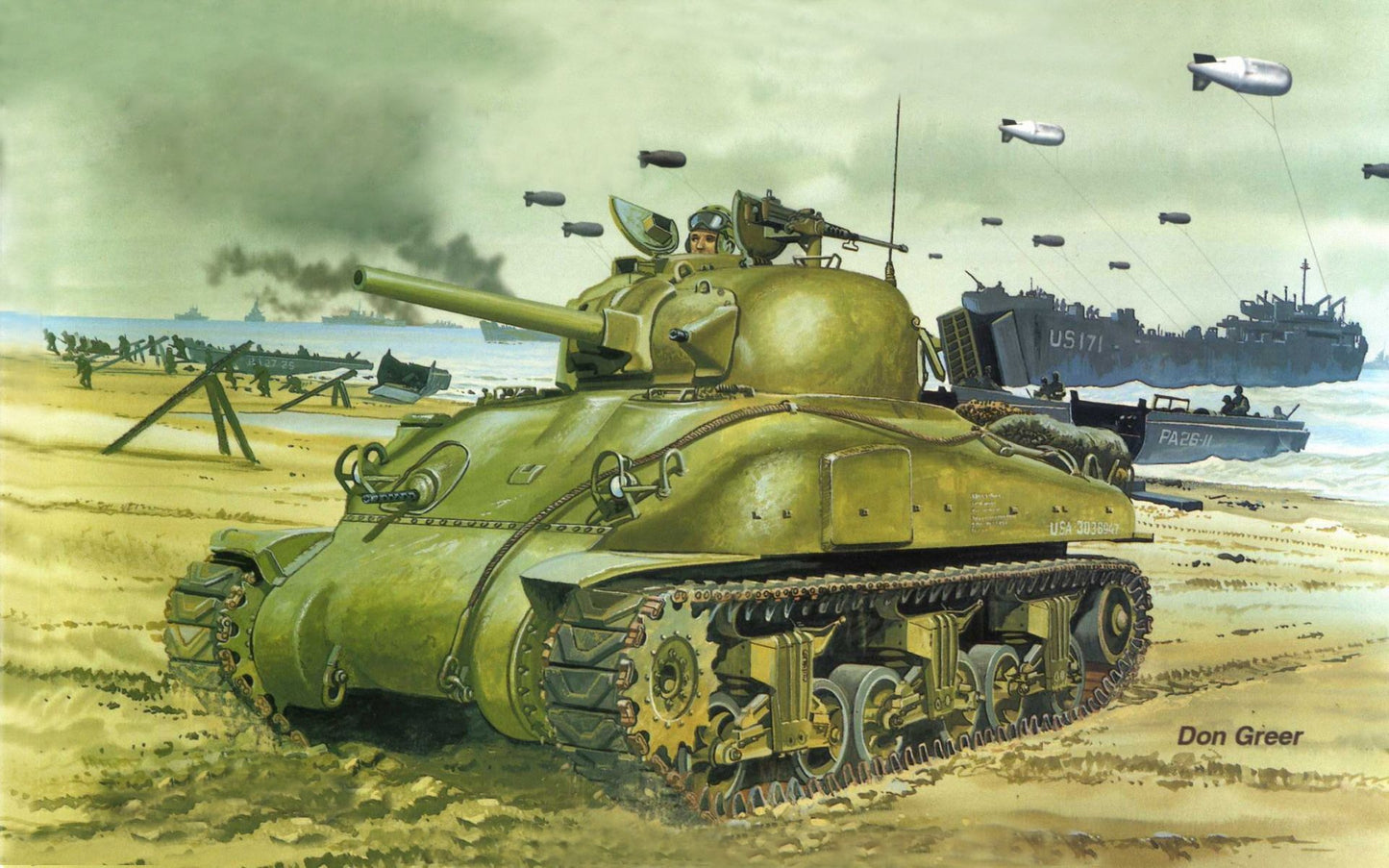 Sherman Tank WWII V15 Mousepad Deskmat