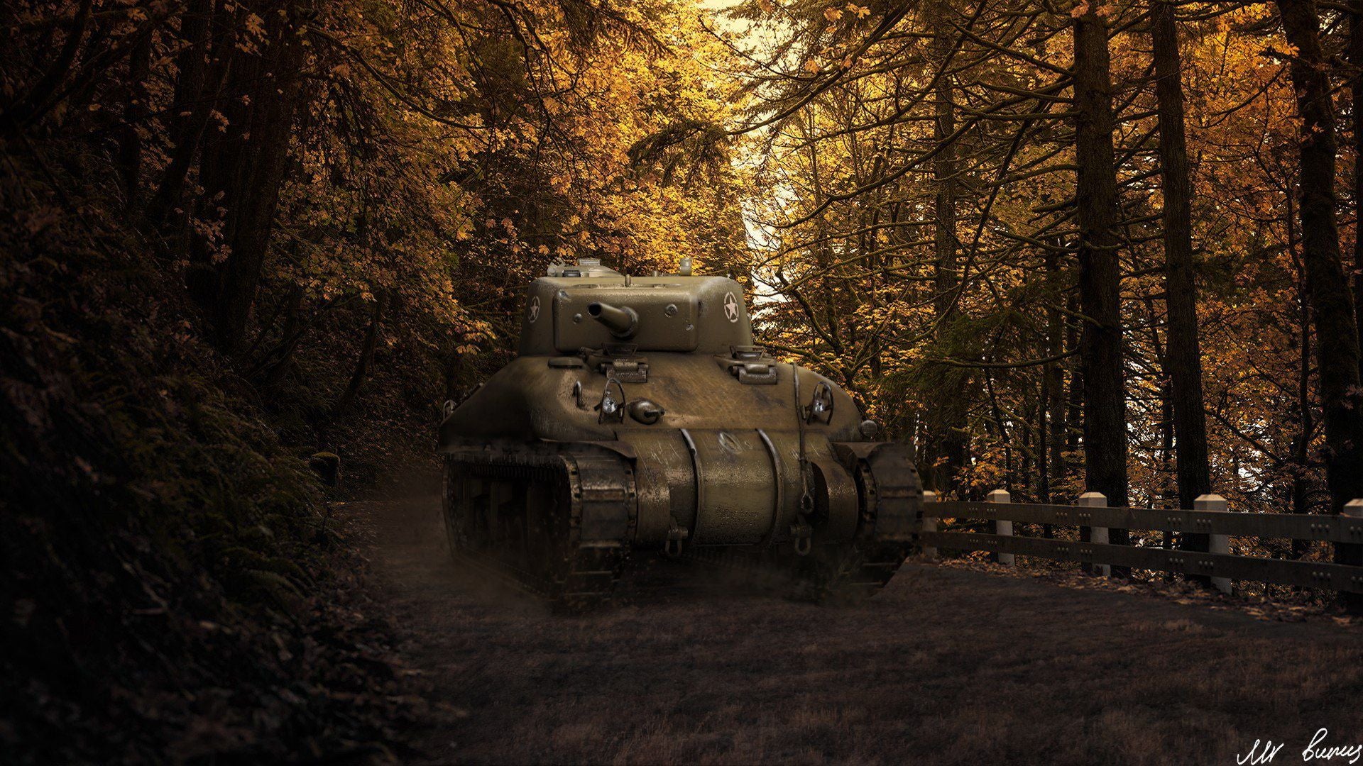 Sherman Tank WWII V16 Mousepad Deskmat