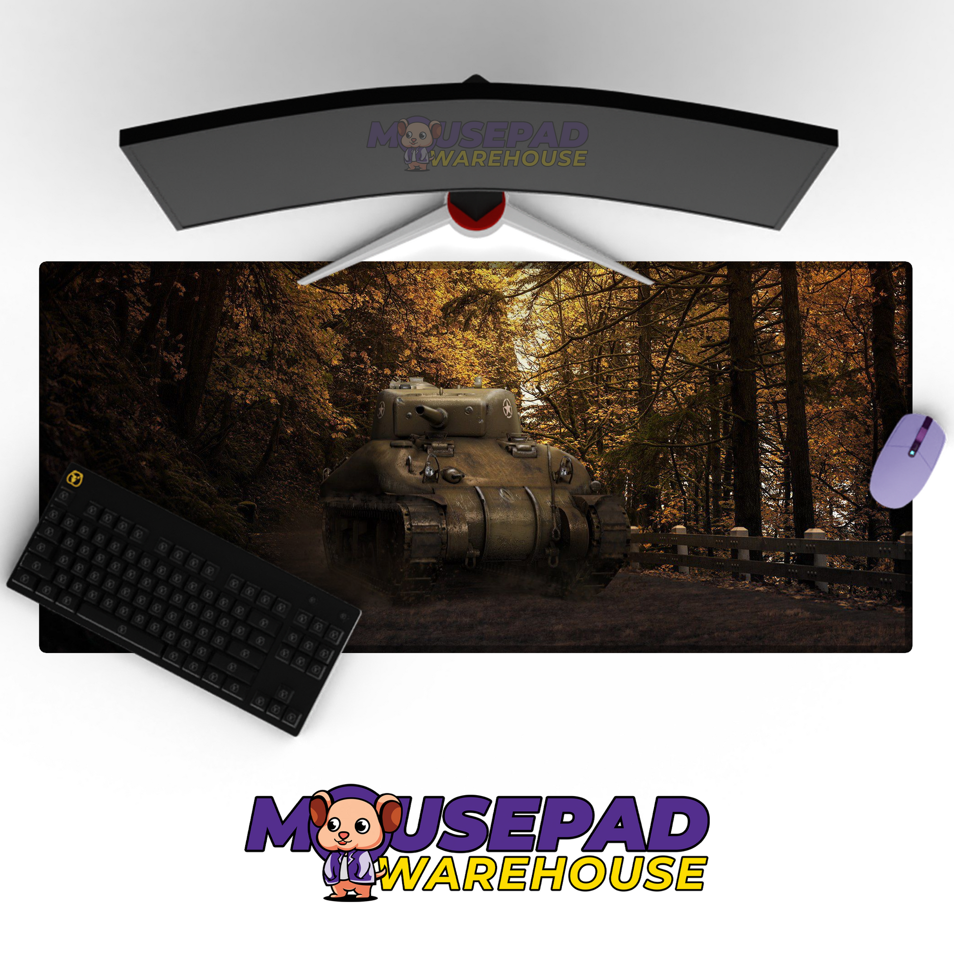 Sherman Tank WWII V16 Mousepad Deskmat Mockup