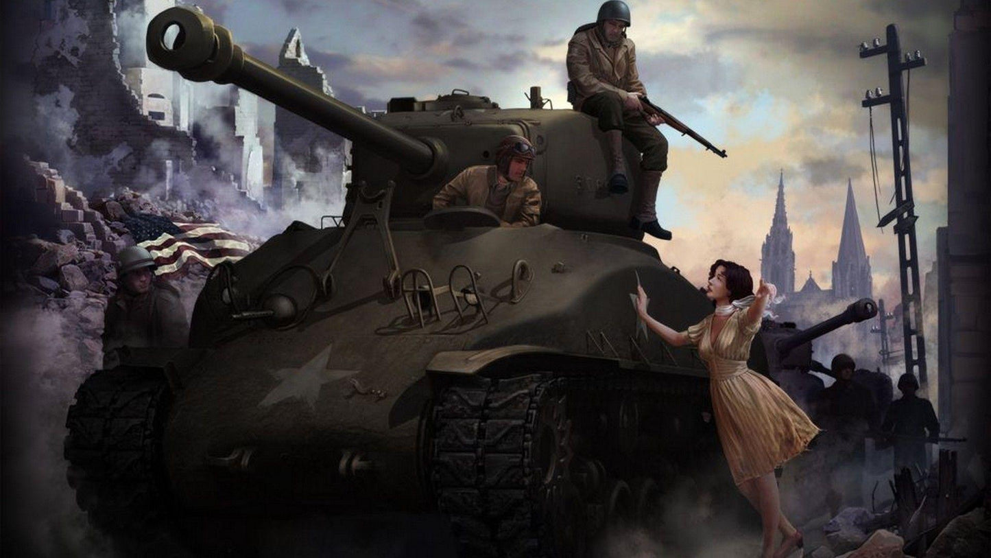 Sherman Tank WWII V2 Mousepad Deskmat