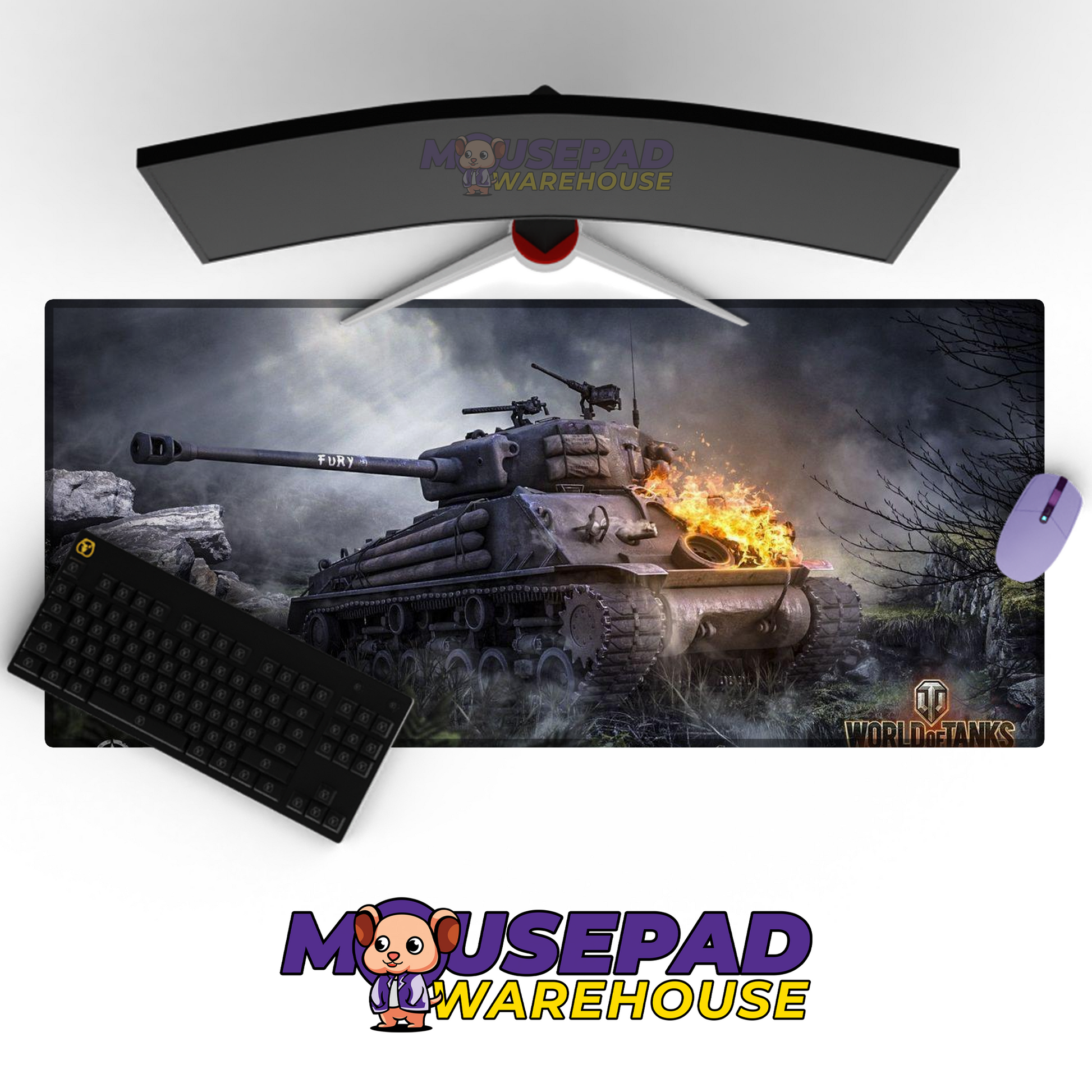 Sherman Tank WWII V3 Mousepad Deskmat Mockup