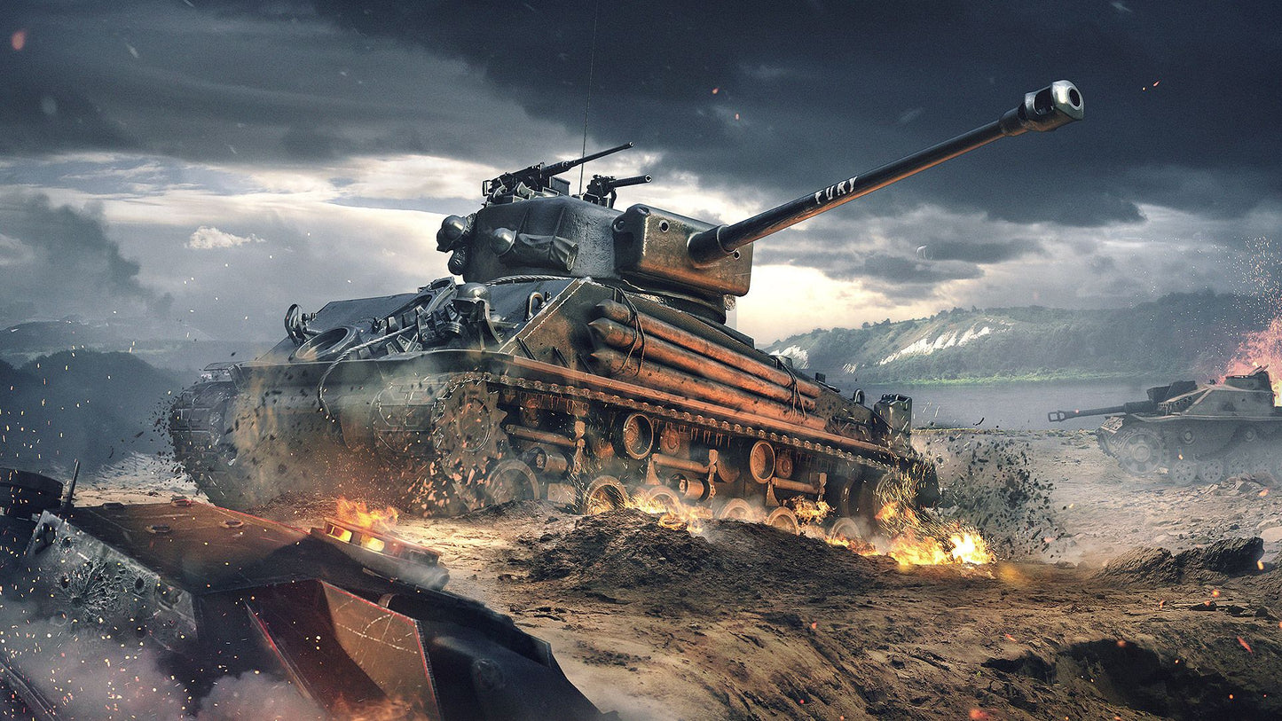 Sherman Tank WWII V4 Mousepad Deskmat