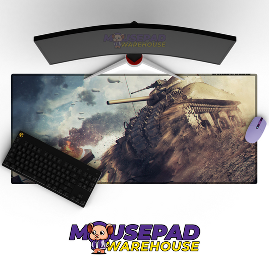 Sherman Tank WWII V7 Mousepad Deskmat Mockup