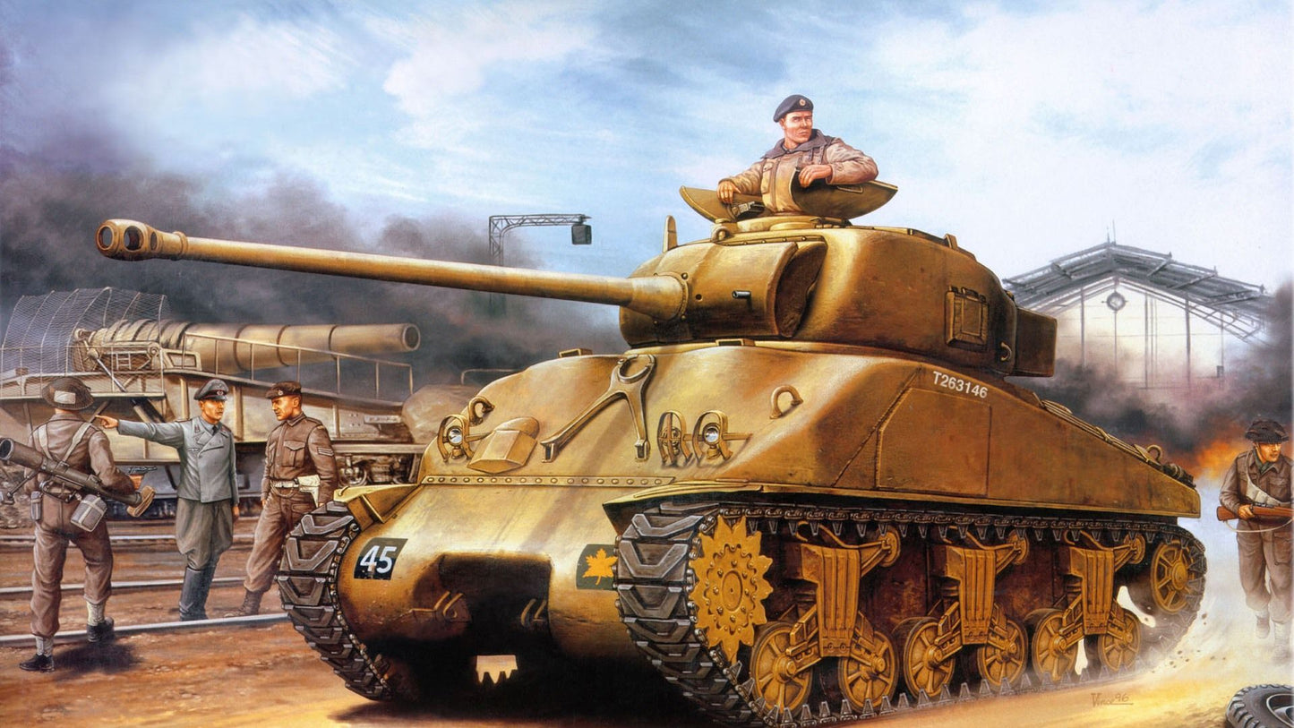 Sherman Tank WWII V8 Mousepad Deskmat
