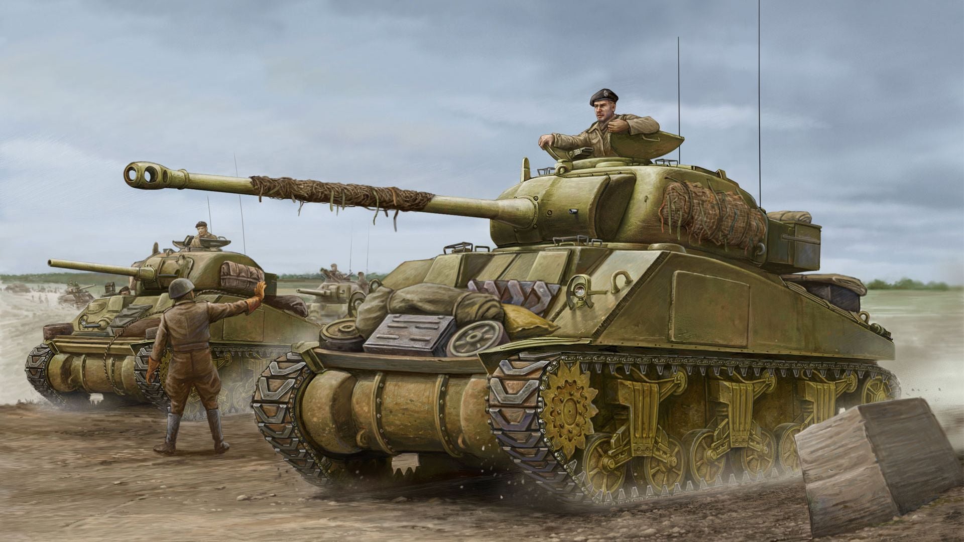 Sherman Tank WWII V9 Mousepad Deskmat