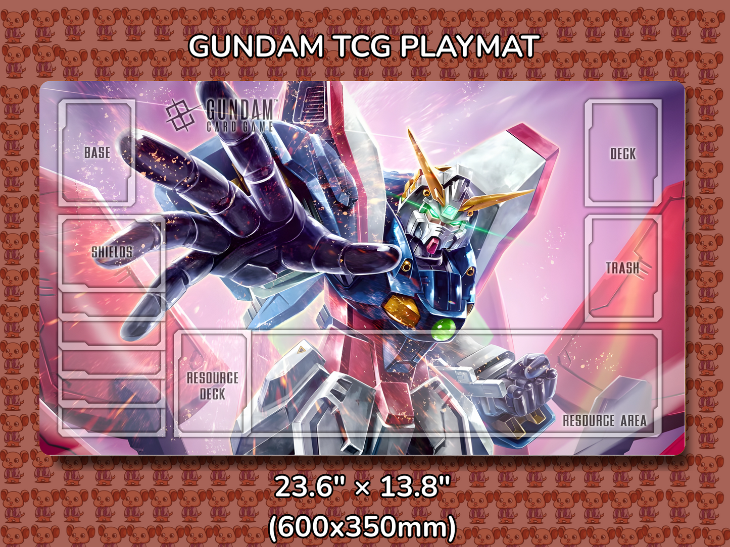 Shining Gundam Gundam TCG Playmat Mockup