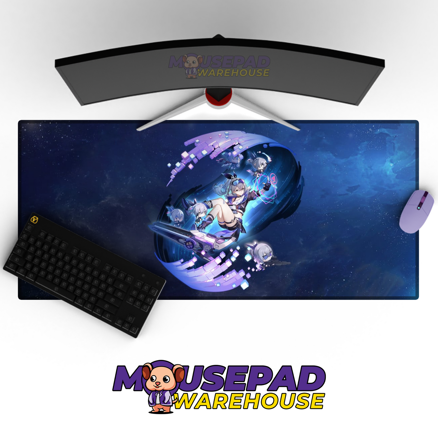 Silver Wolf Honkai Star Rail V14 Mousepad Mockup