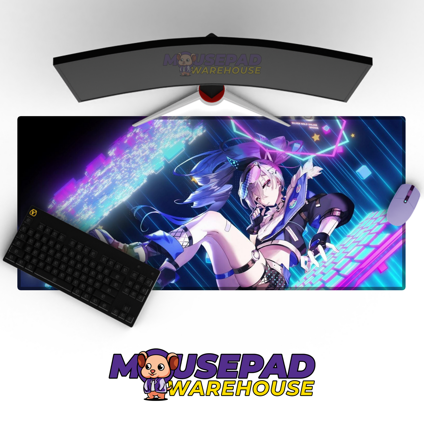 Silver Wolf Honkai Star Rail V15 Mousepad Mockup
