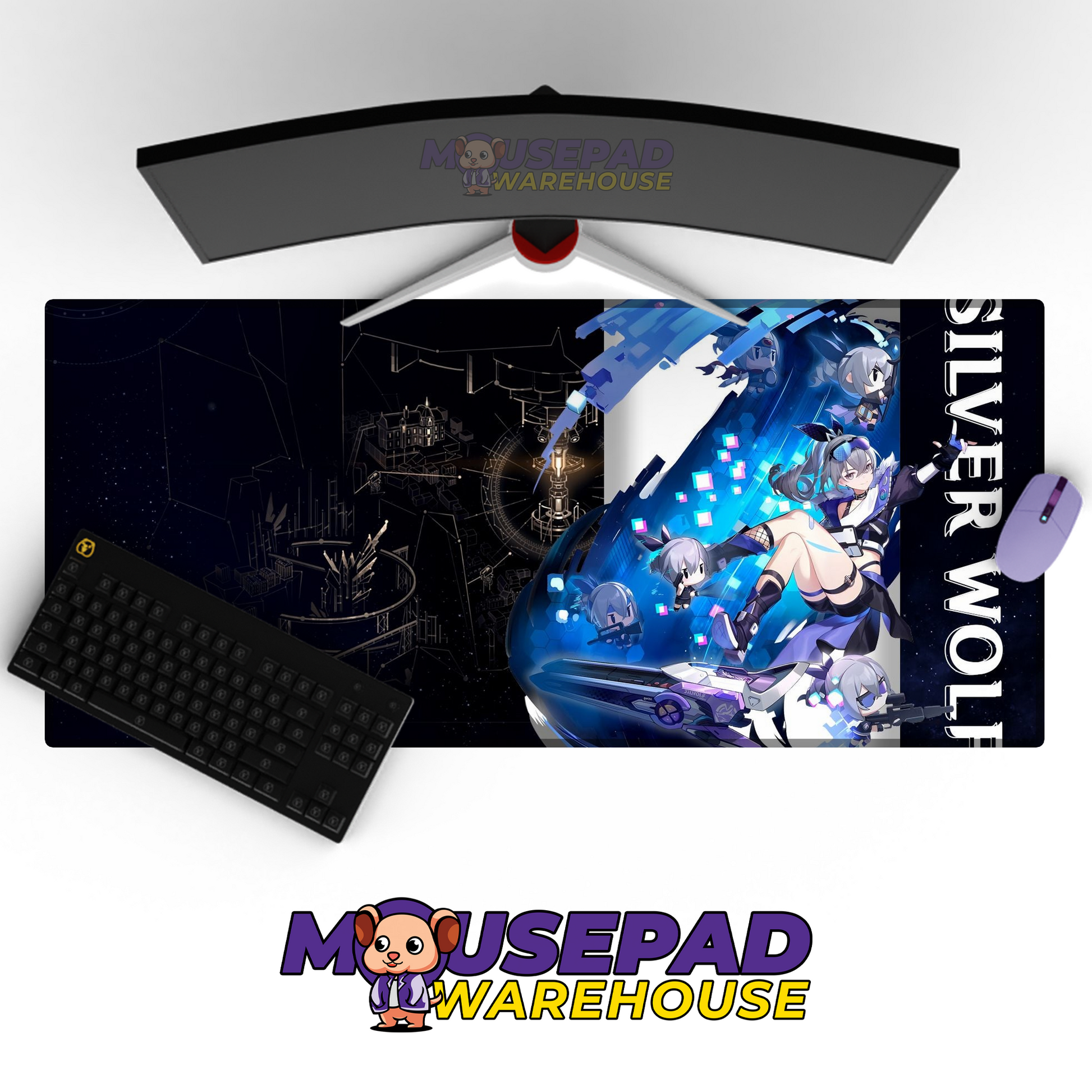Silver Wolf Honkai Star Rail V4 Mousepad Mockup