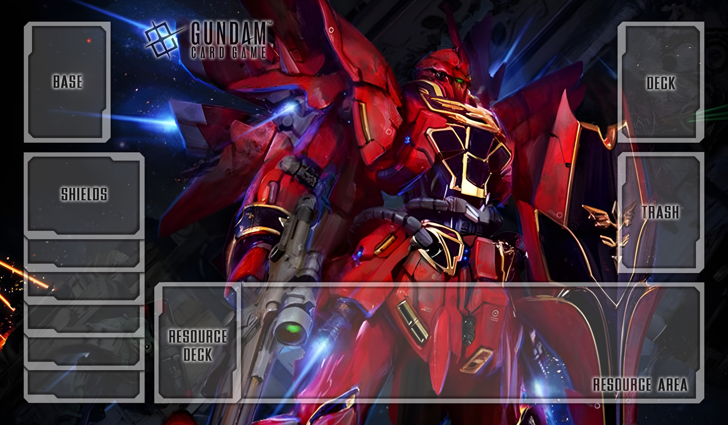 Sinanju profile Gundam TCG Playmat