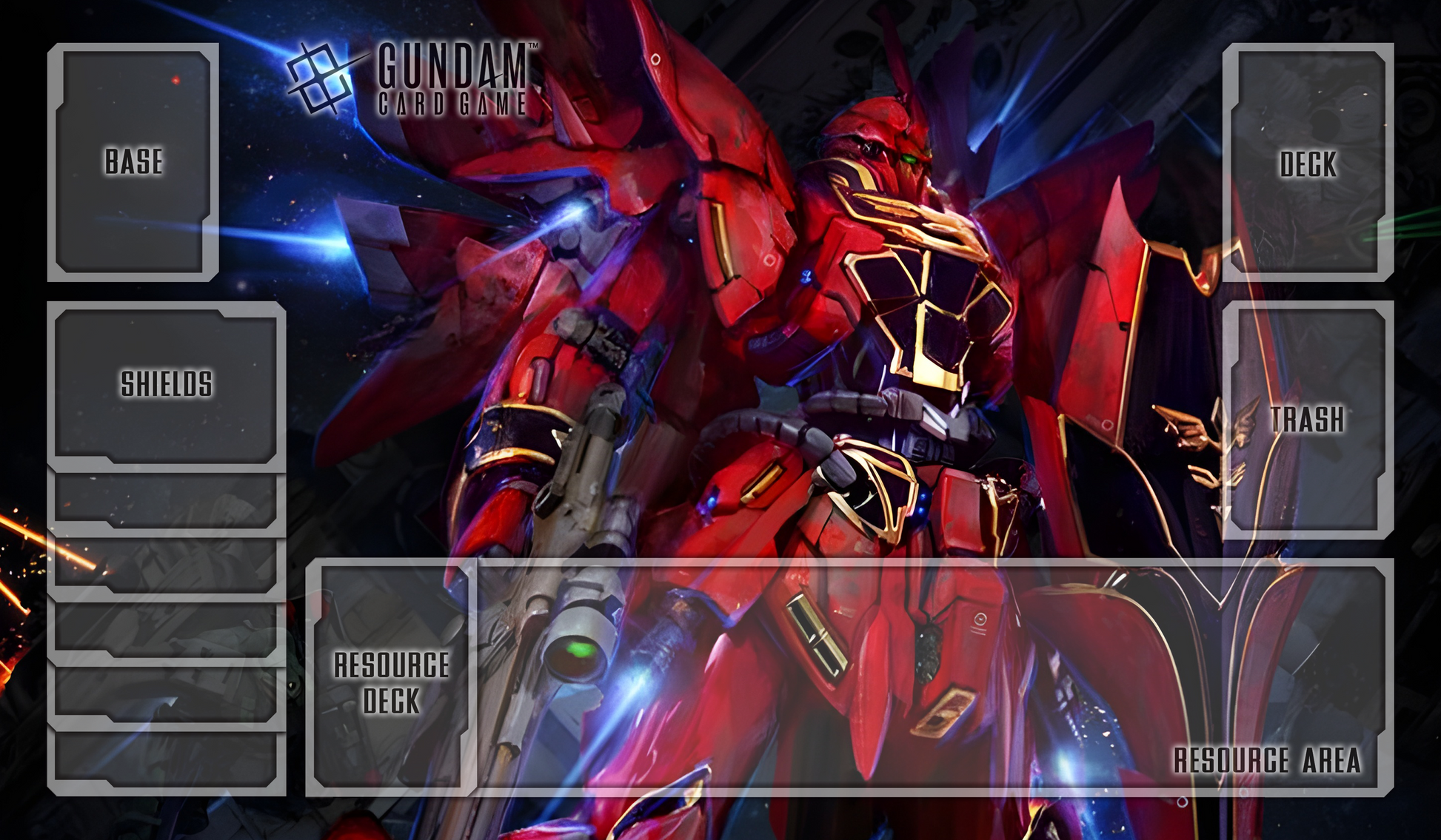 Sinanju profile Gundam TCG Playmat