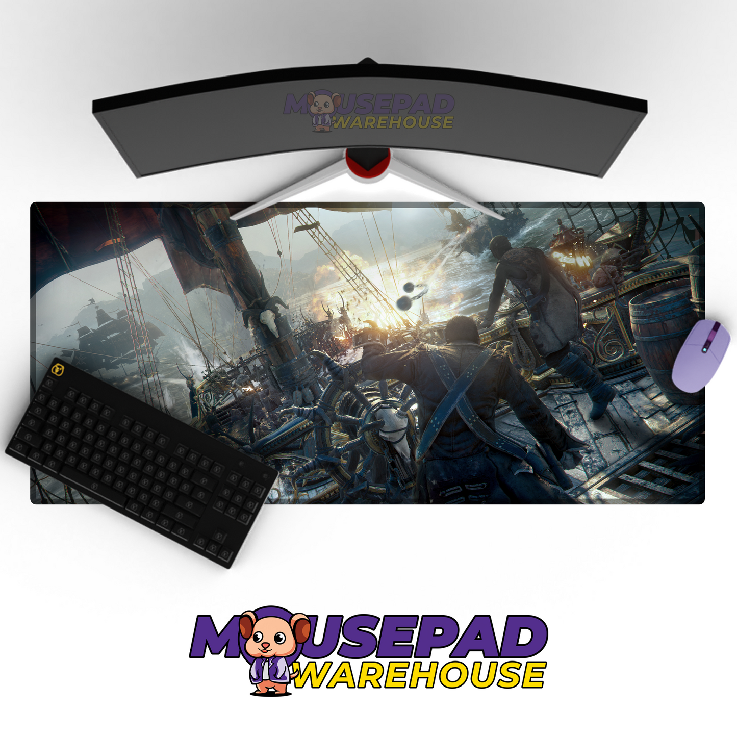 Skull and Bones V12 Mousepad Mockup