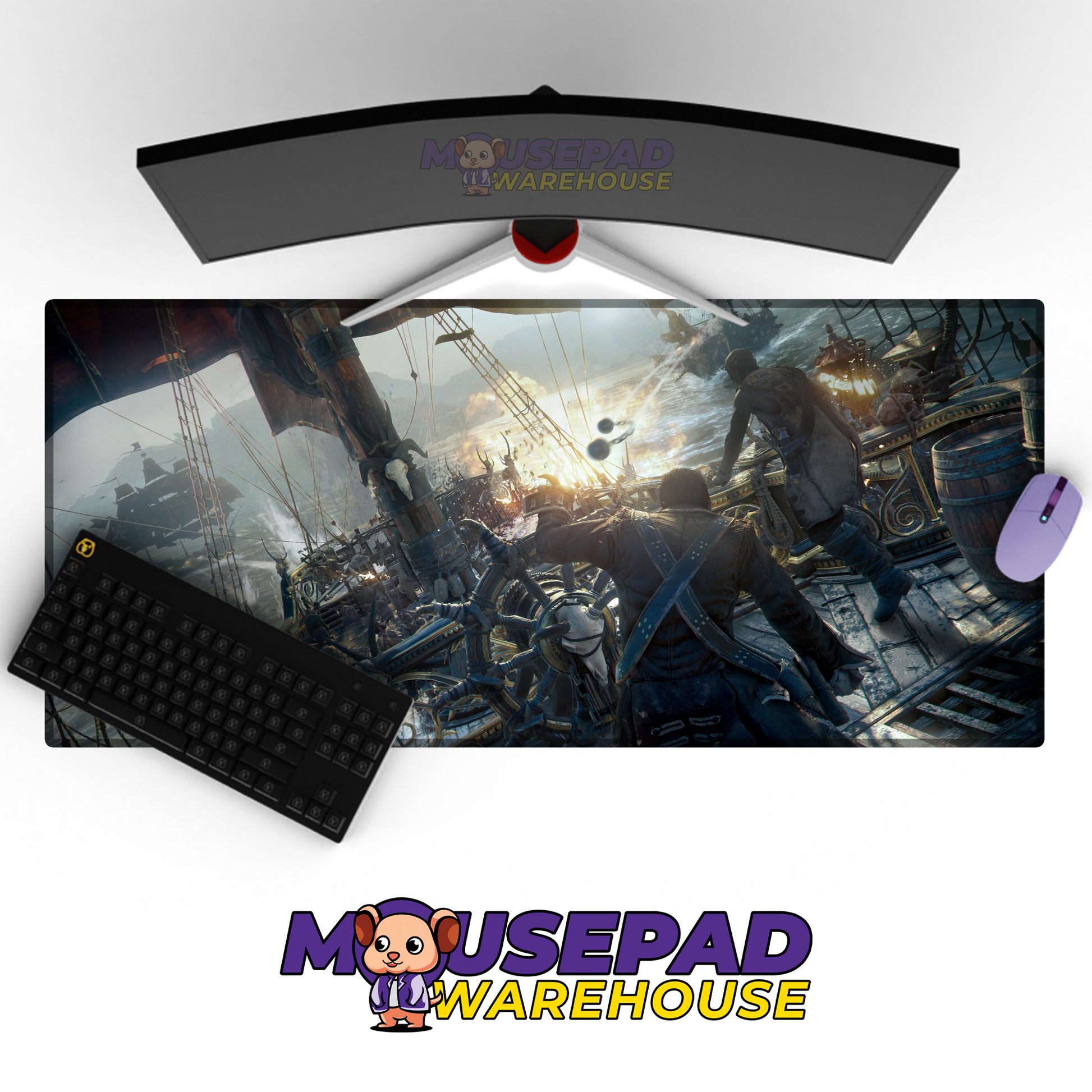 Skull and Bones V12 Mousepad Mockup
