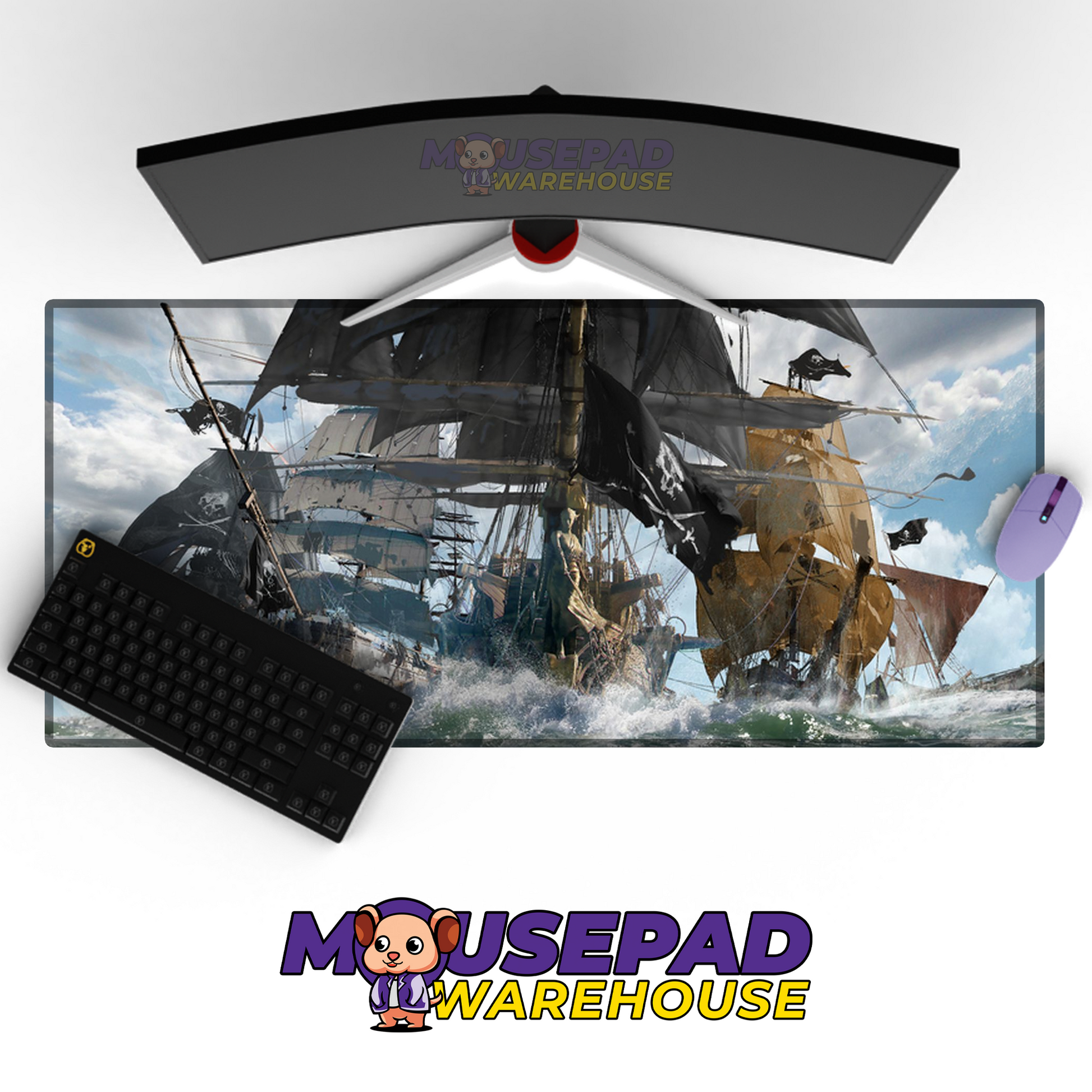 Skull and Bones V2 Mousepad Mockup