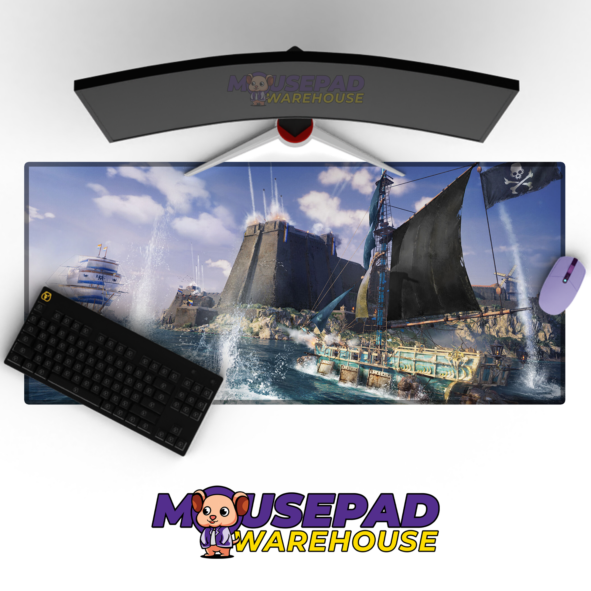 Skull and Bones V3 Mousepad Mockup