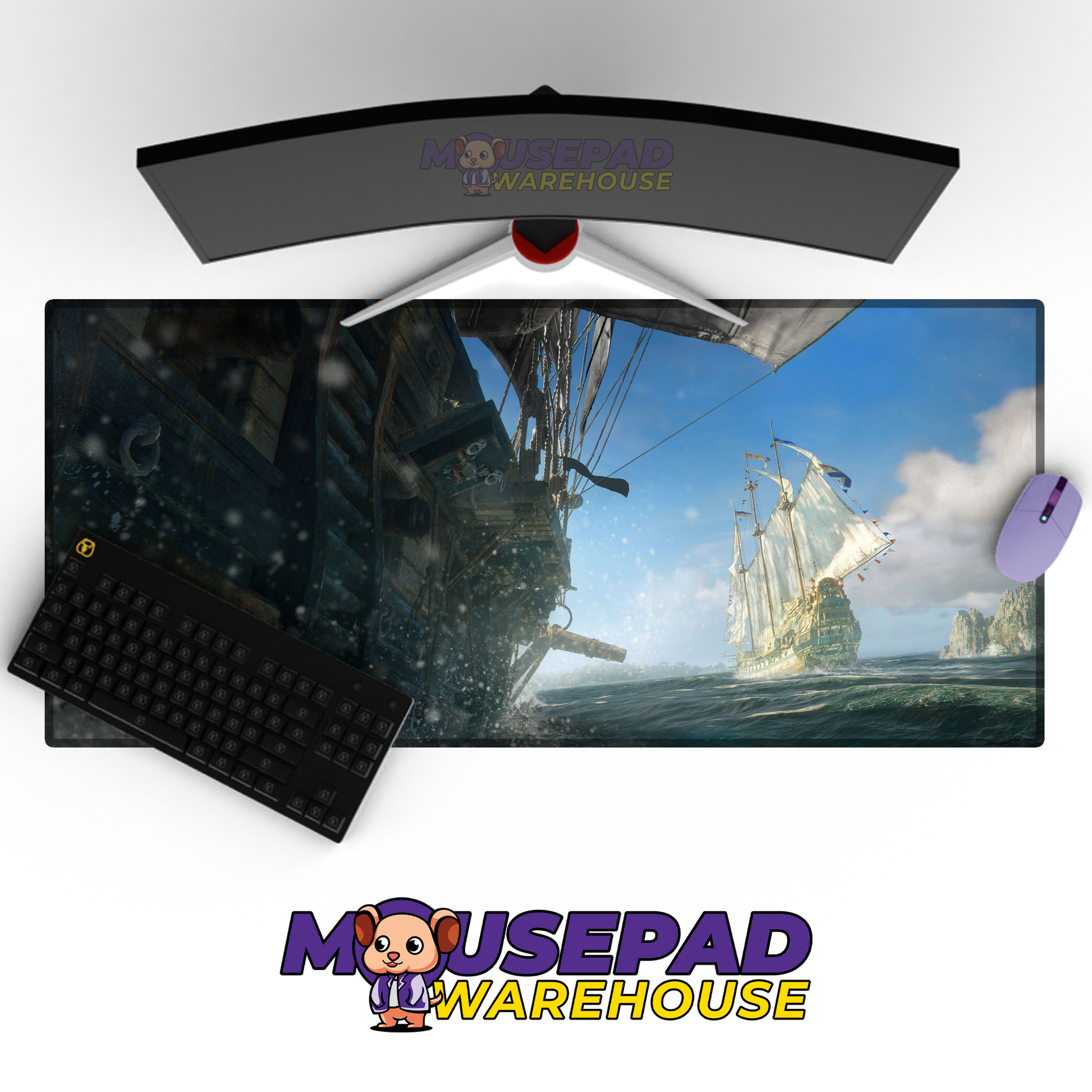 Skull and Bones V4 Mousepad Mockup