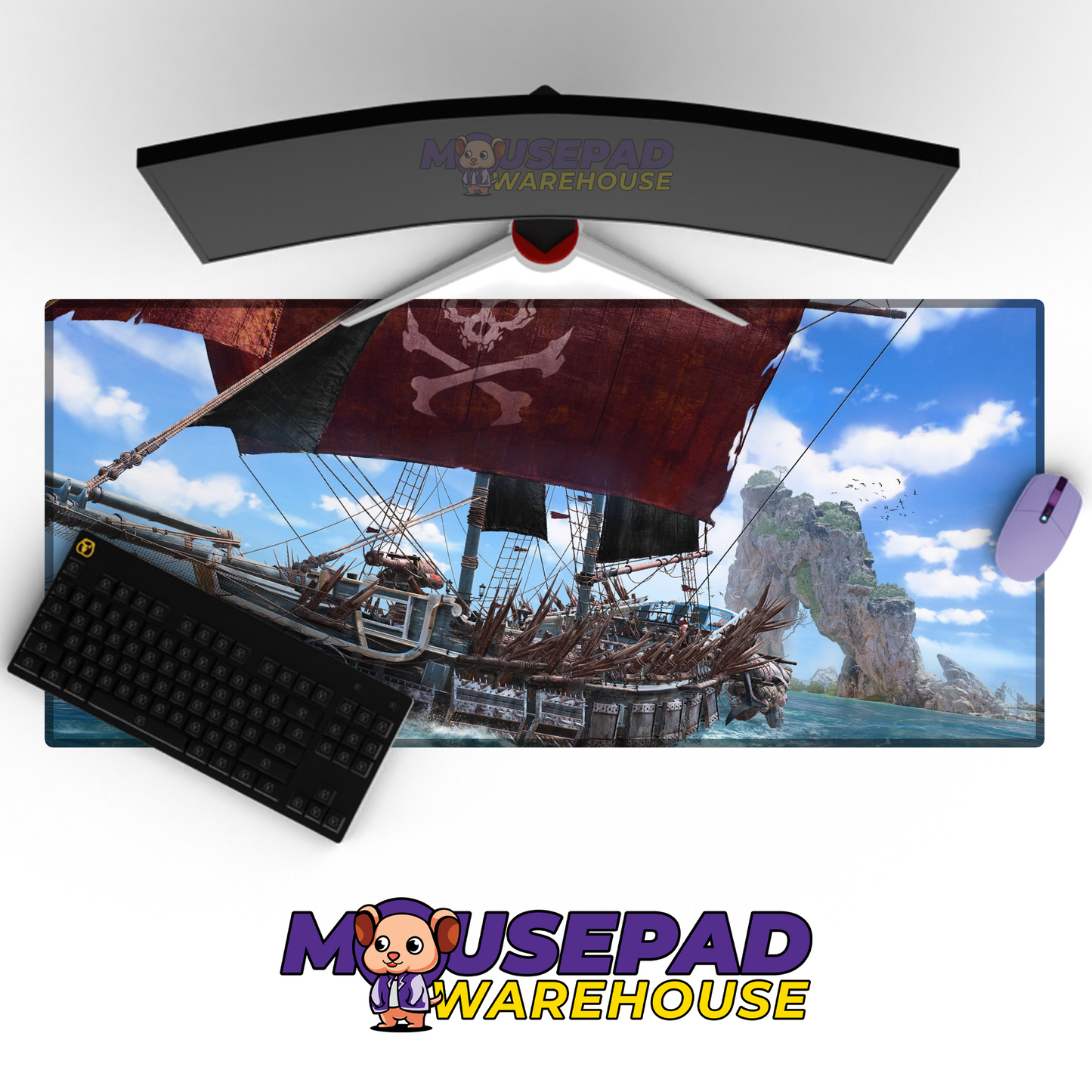 Skull and Bones V6 Mousepad Mockup