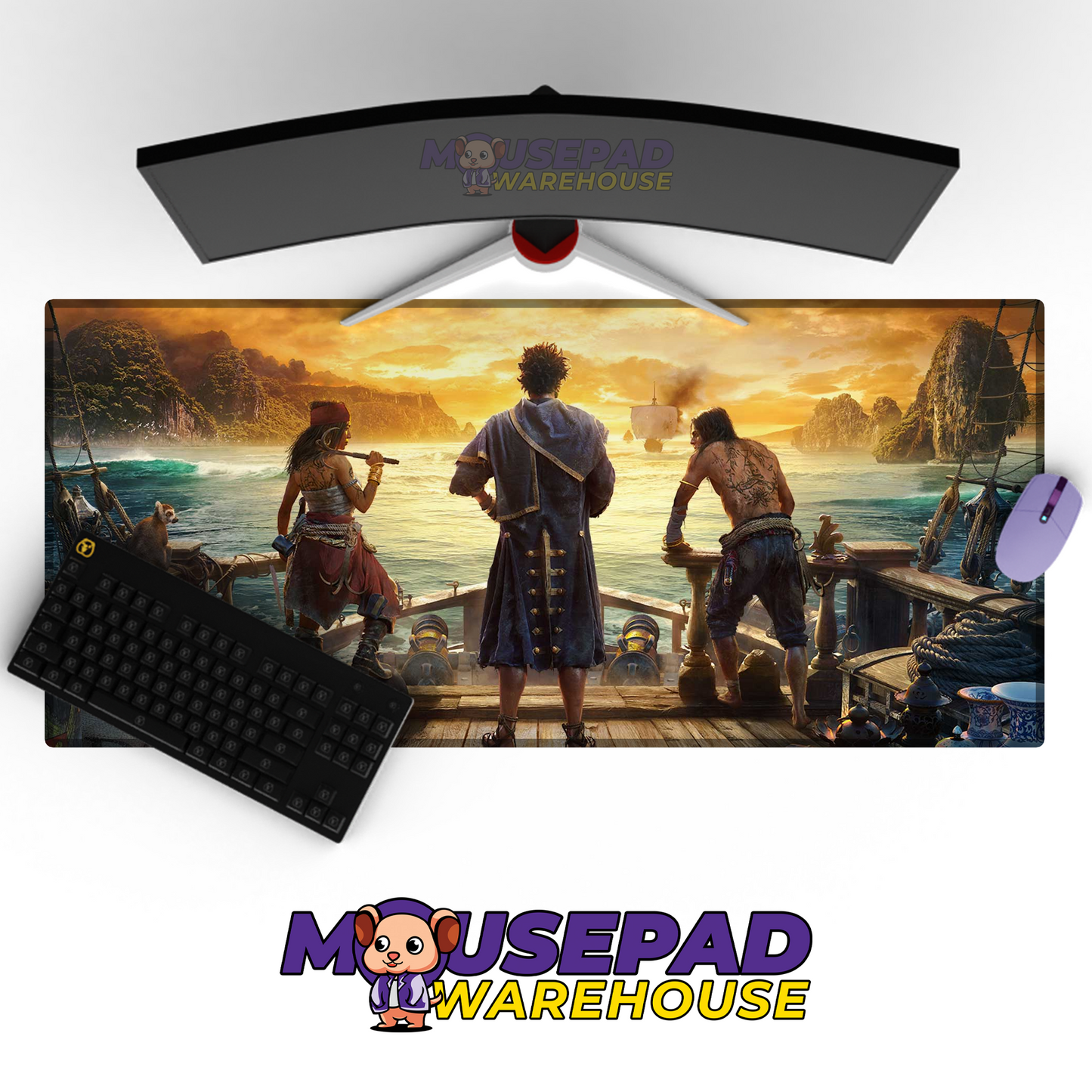 Skull and Bones V8 Mousepad Mockup