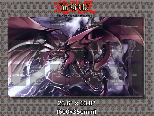 Slifer the Sky Dragon V2 Yu Gi Oh Card Game Playmat Mockup