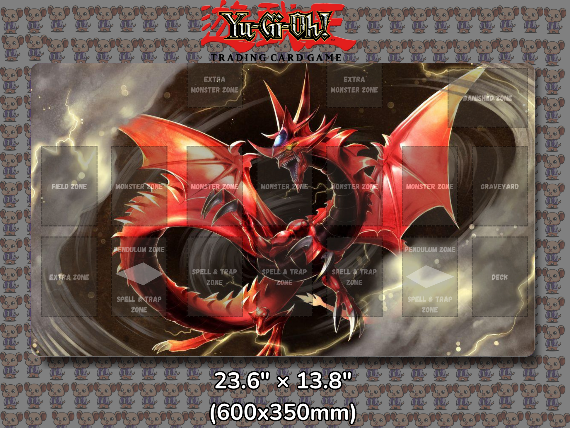 Slifer the Sky Dragon Yu Gi Oh Card Game Playmat Mockup