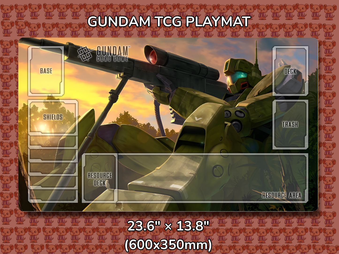 Sniper Gundam TCG Playmat Mockup