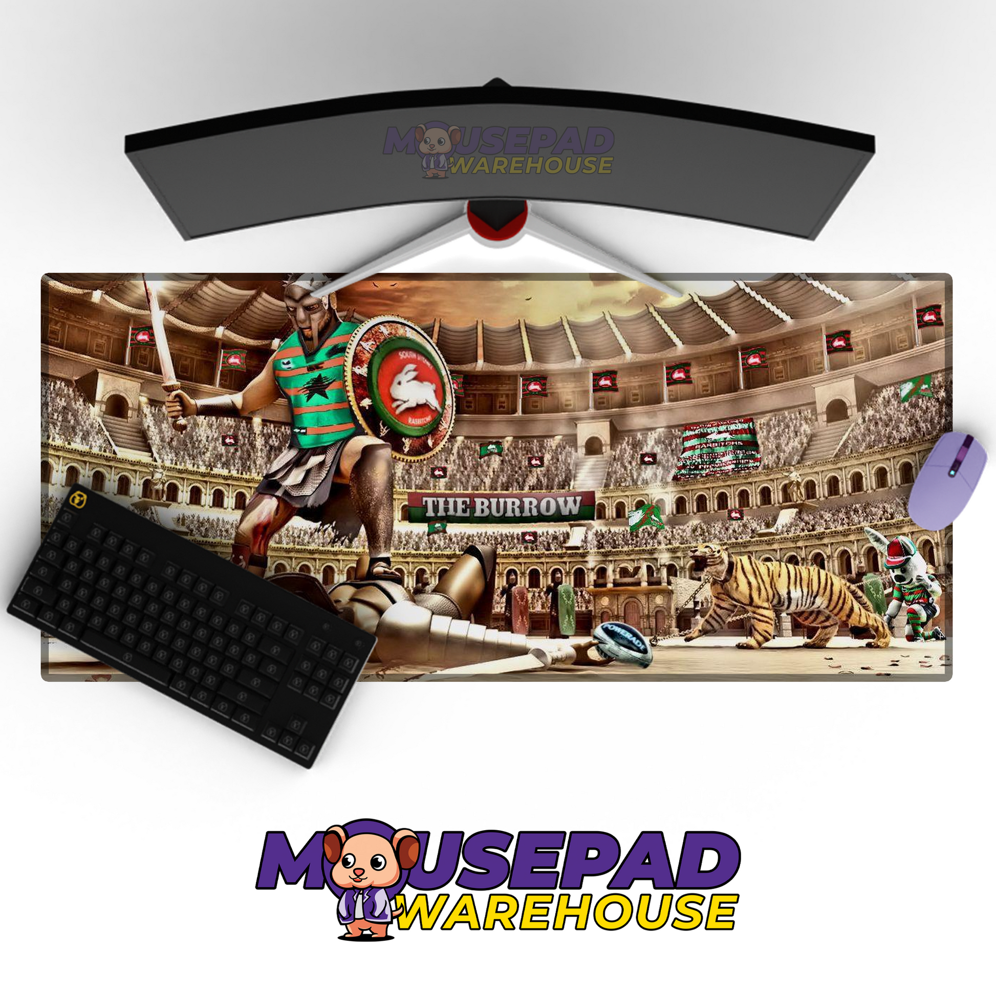 South Sydney Rabbitohs V2 Mousepad Deskmat Mockup