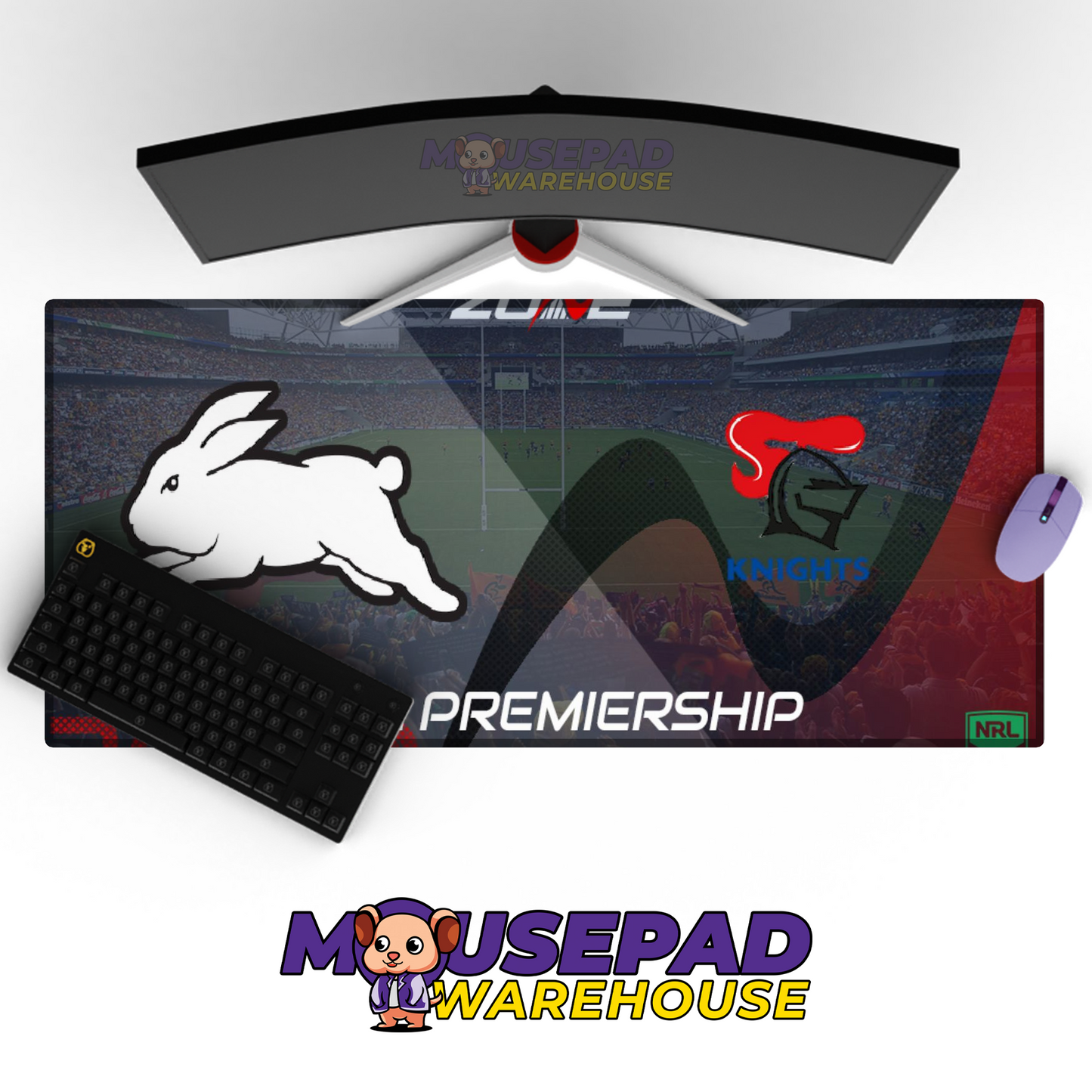 South Sydney Rabbitohs V3 Mousepad Deskmat Mockup