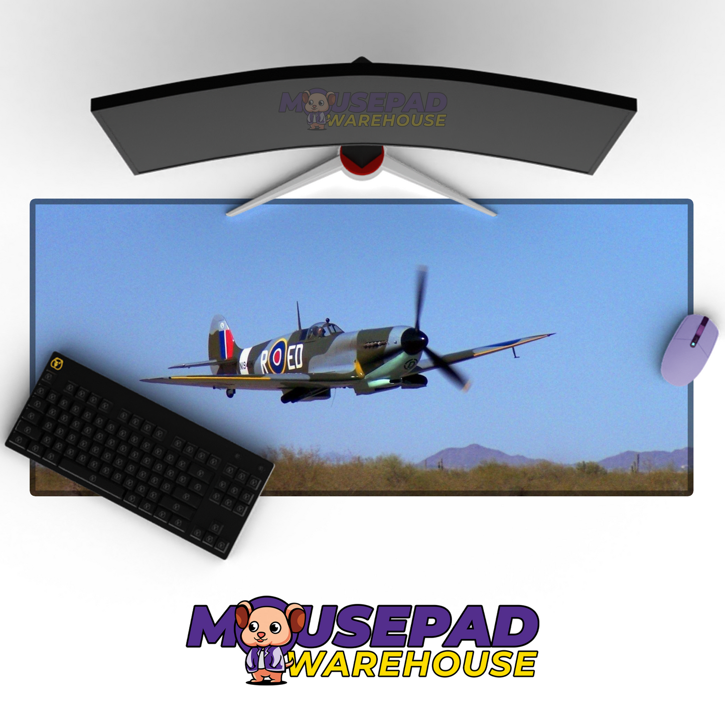 Spitfire WWII V10 Mousepad Deskmat Mockup