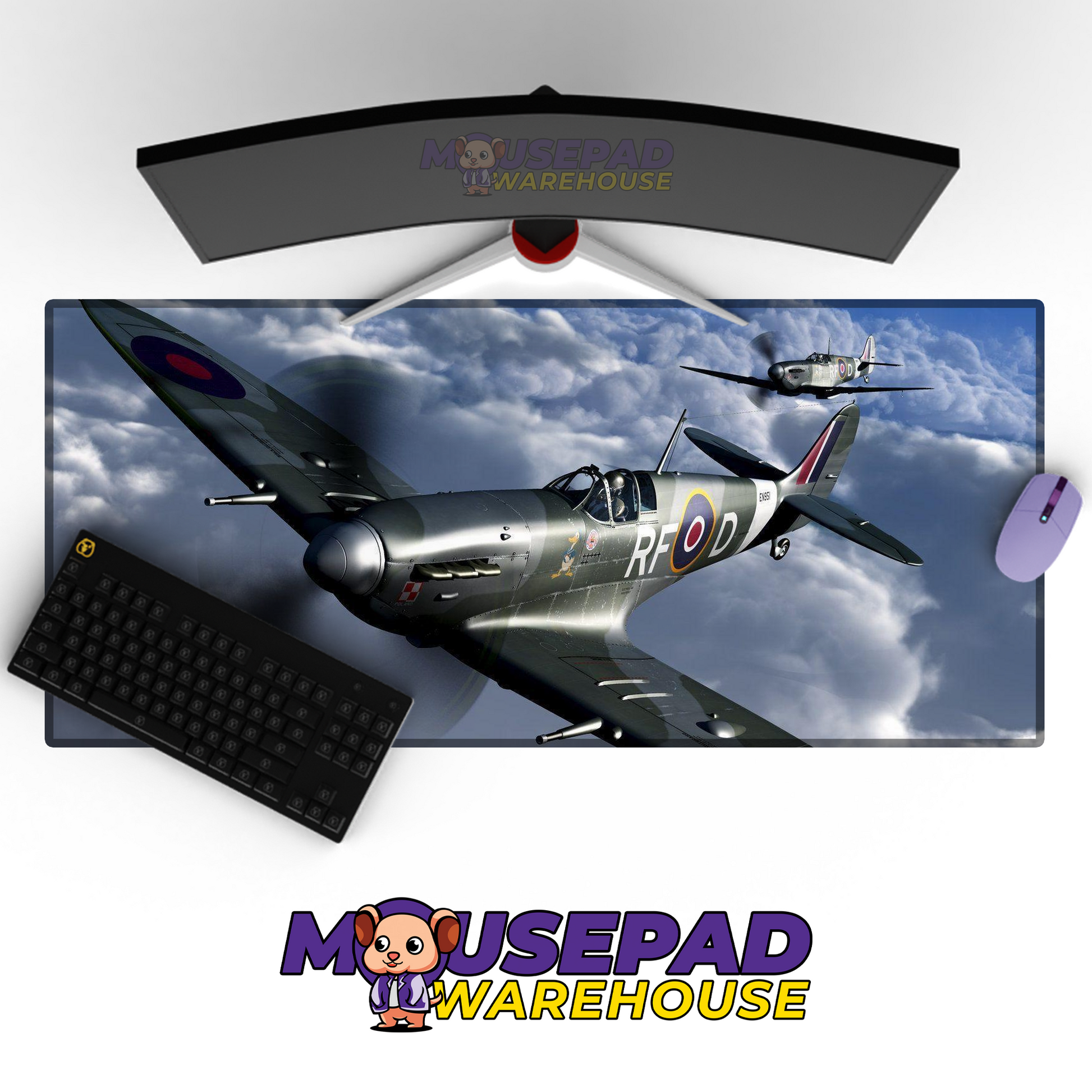 Spitfire WWII V13 Mousepad Deskmat Mockup