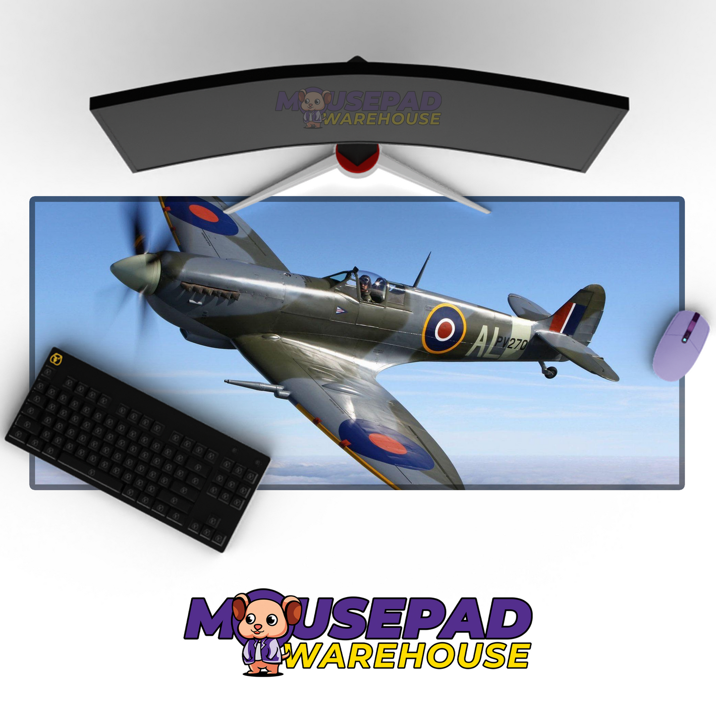 Spitfire WWII V14 Mousepad Deskmat Mockup