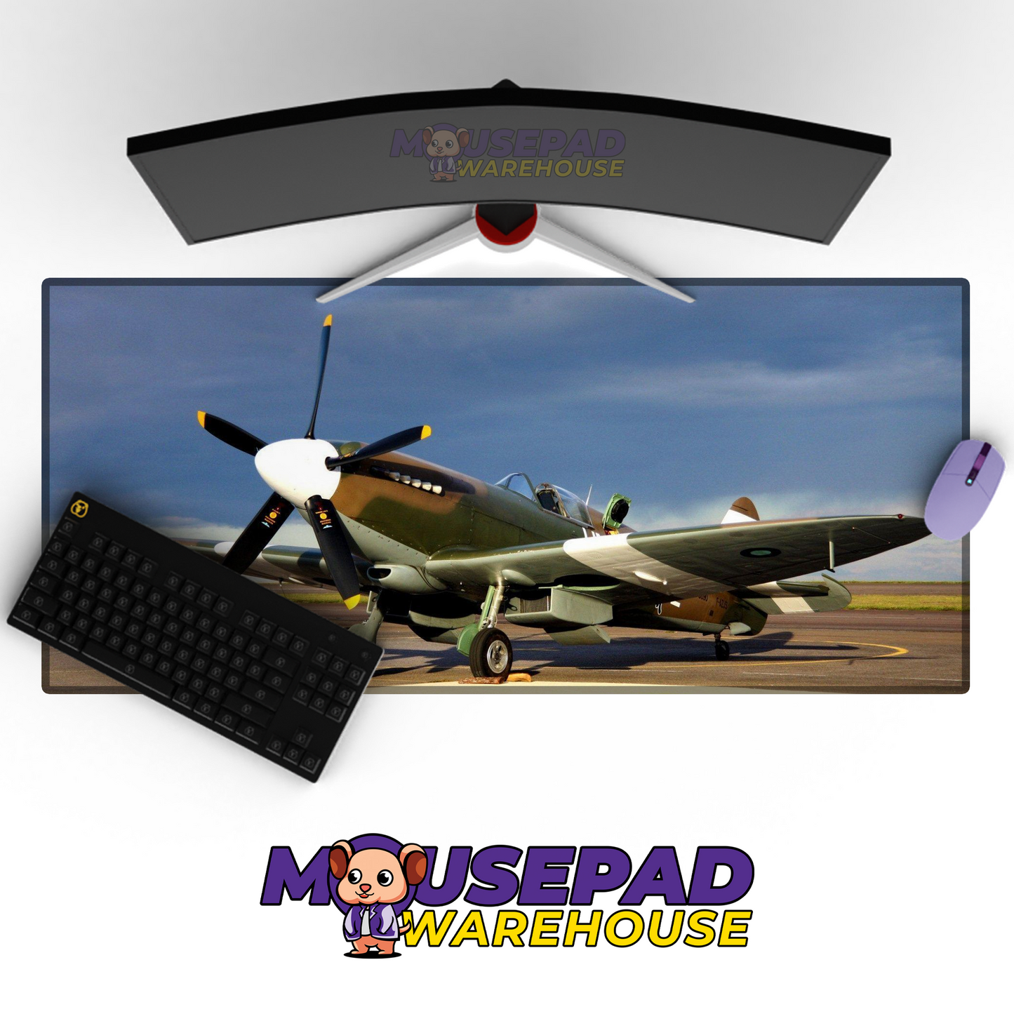 Spitfire WWII V20 Mousepad Deskmat Mockup
