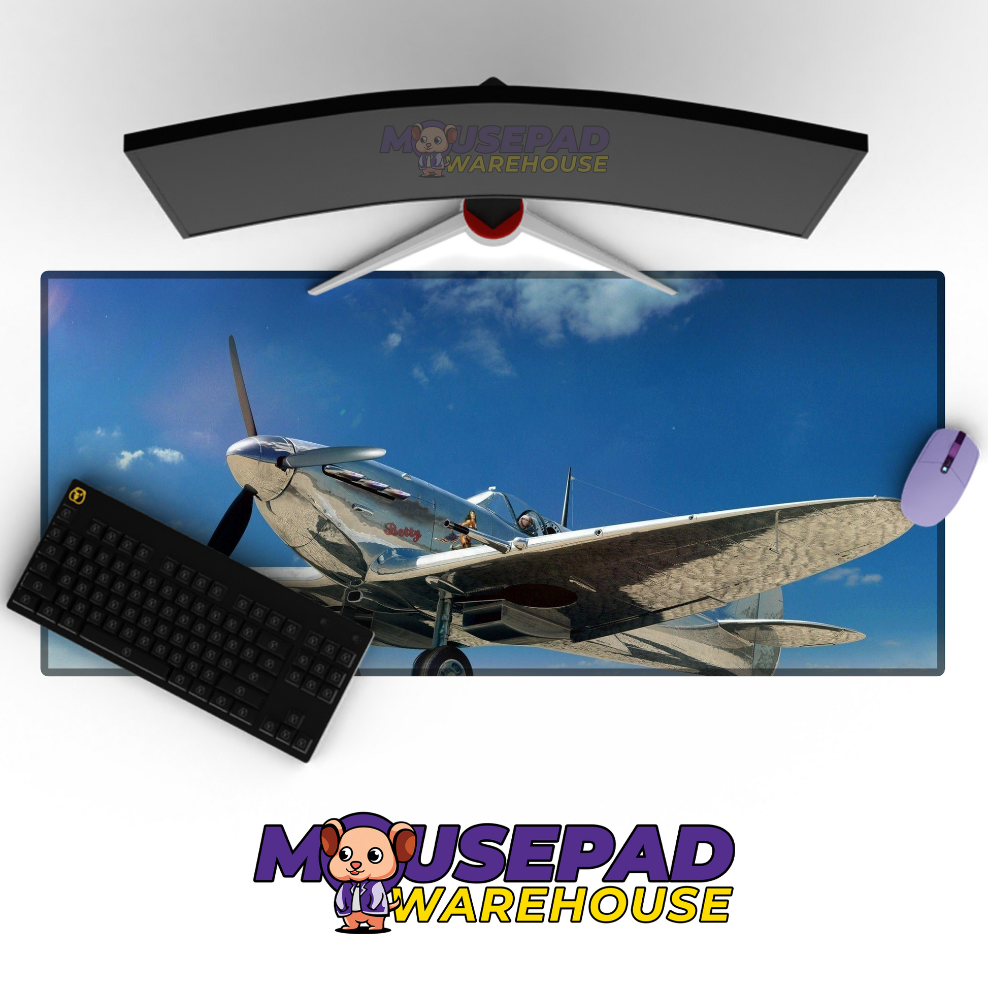 Spitfire WWII V22 Mousepad Deskmat Mockup