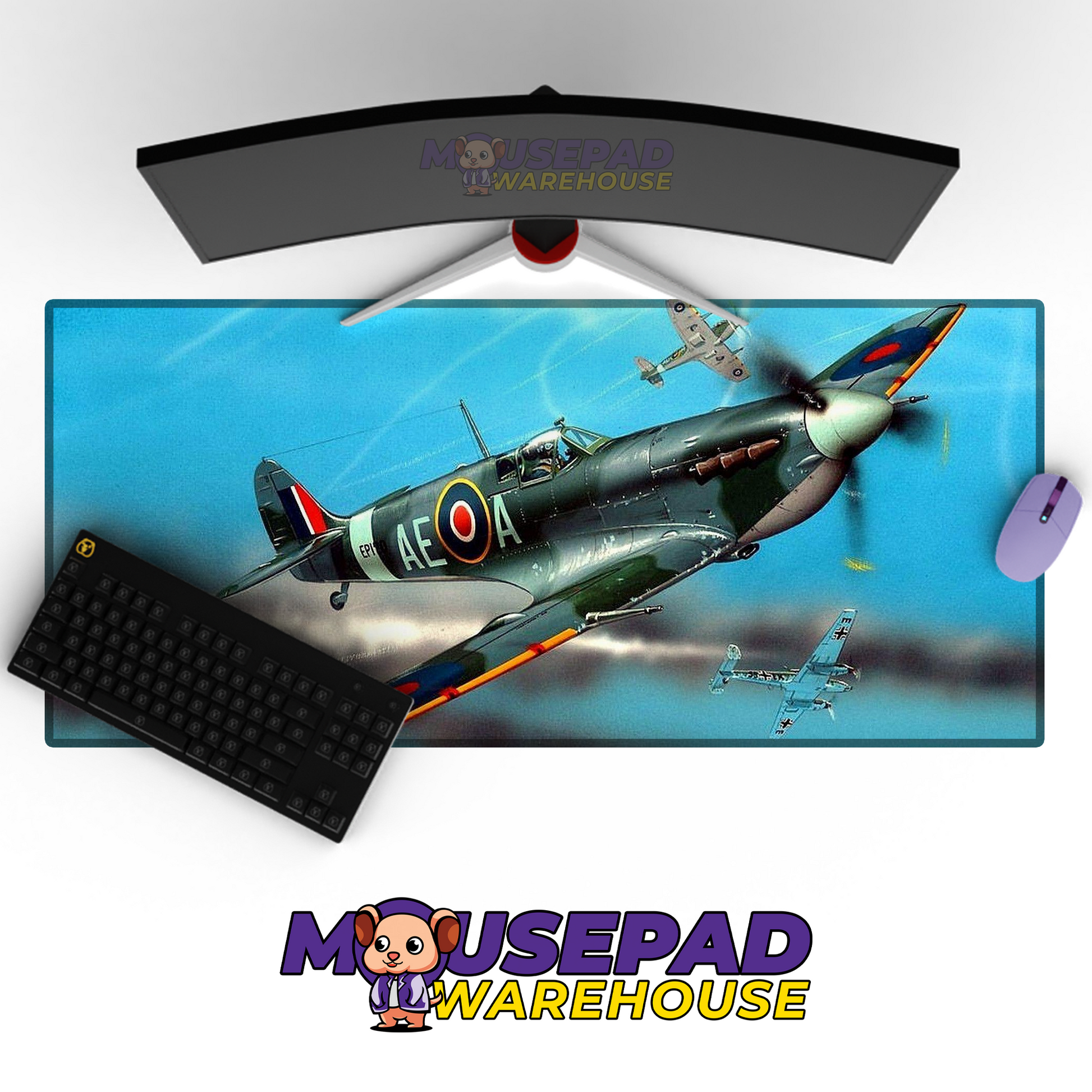 Spitfire WWII V23 Mousepad Deskmat Mockup