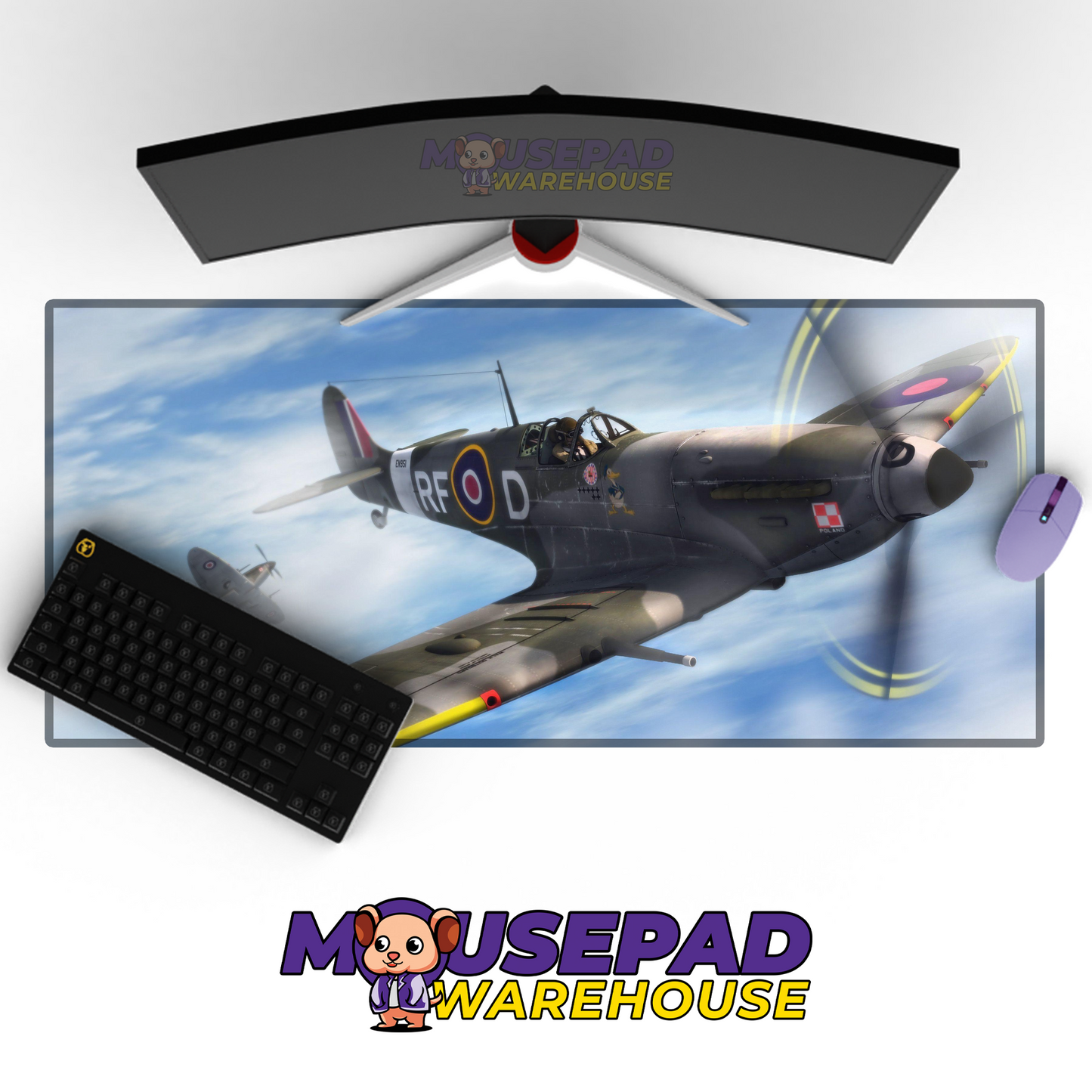 Spitfire WWII V7 Mousepad Deskmat Mockup