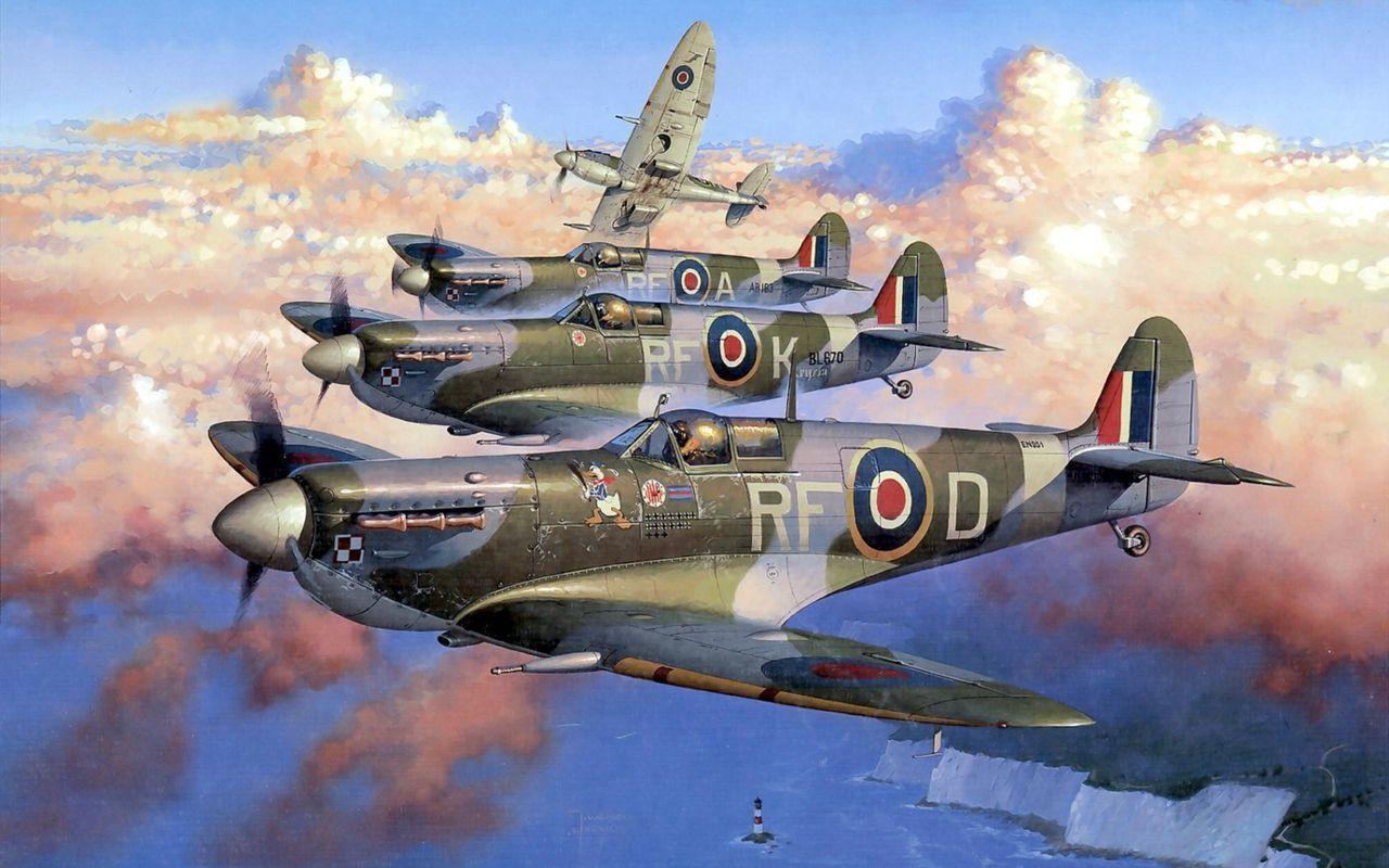 Spitfire WWII V8 Mousepad Deskmat