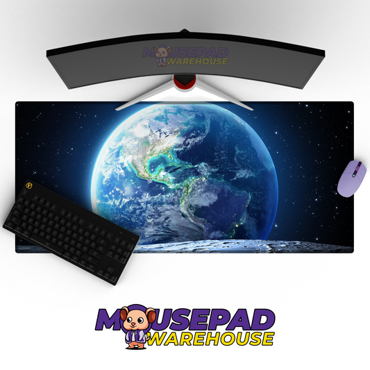 Stellar Flow Cosmic Space Desk Mat Mockup