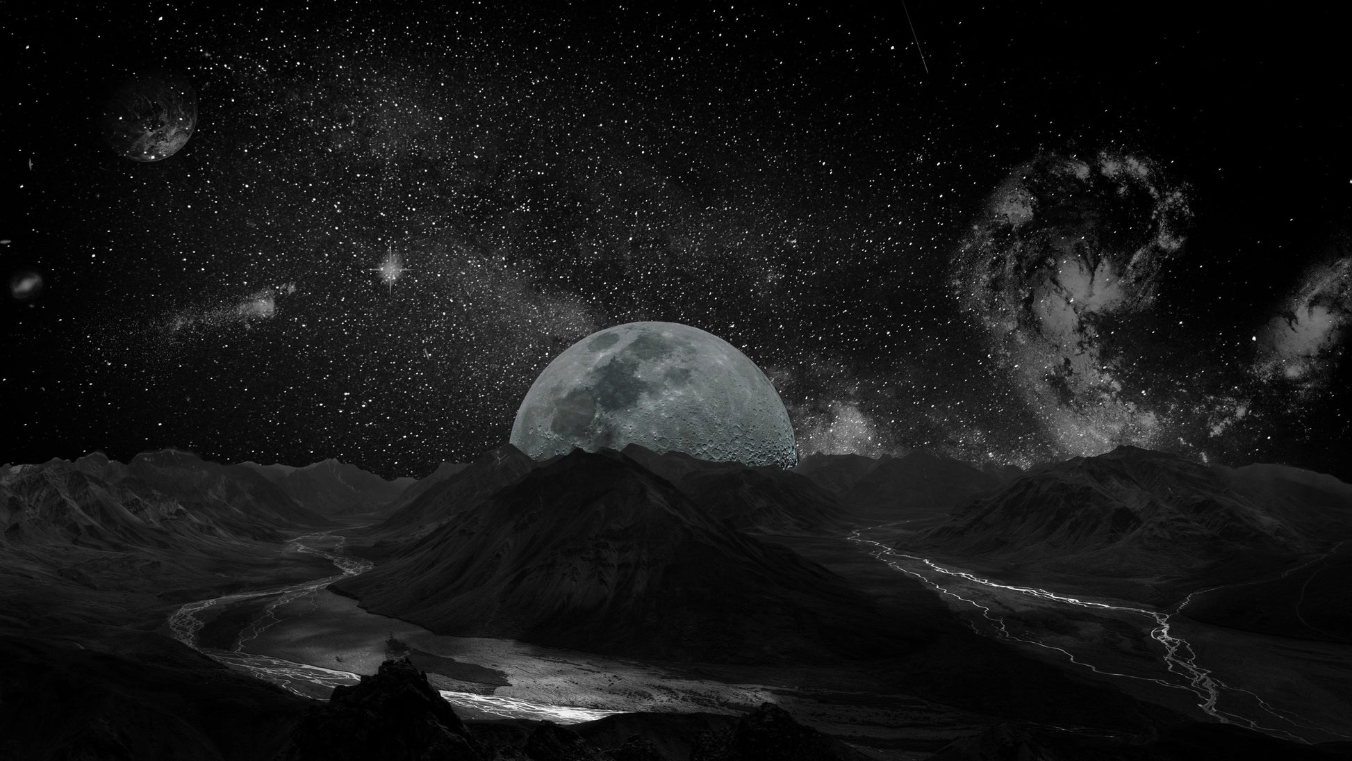 Stellar Void Deep Space Universe Mousepad Desk Mat