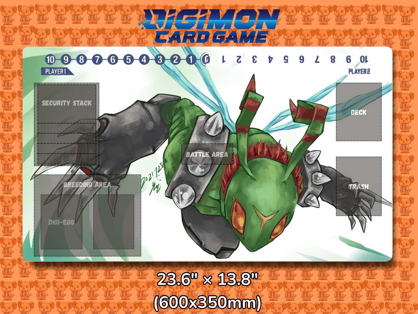 Stingmon Digimon Card Game Playmat Mockup